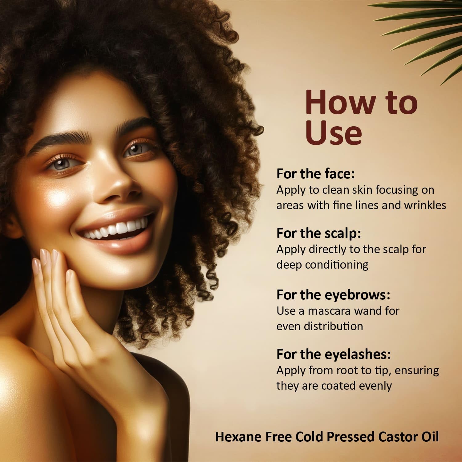 Infina Essentials Pure Cold Pressed Castor Oil - Hexane Free, Glass Bottle For Hair Growth, Face, Scalp, Skin & Eyelashes - Nour