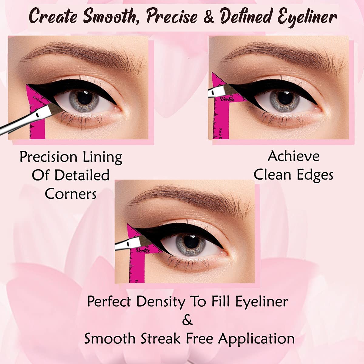 Eyeliner Stencils Pencil Liquid Waterproof Tool For Liner Makeup Brush Pen Stamp Thin Sharpener Cat Eyes Small Angled Wing Tip |