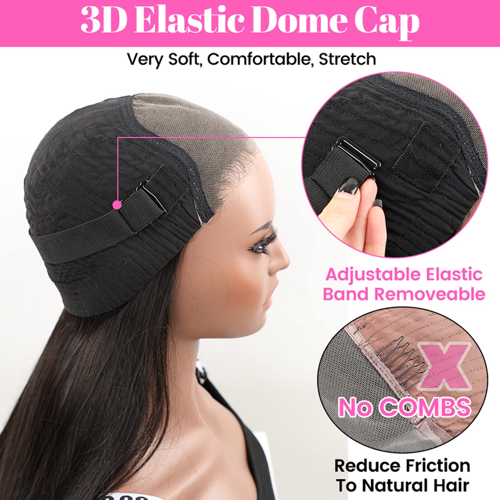 Isee Wear & Go Glueless Wig Highlight Brown Wigs Silky Straight Pre-Plucked 4X6 Hd Transparent 4/27 Honey Blonde Lace Frontal Wi