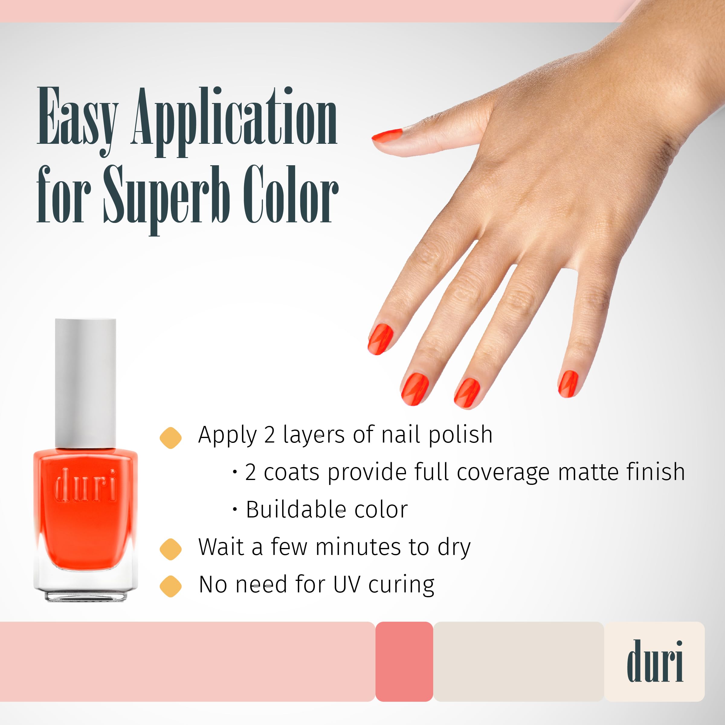 Duri 153N Bedeviled - Neon Orange Nail Polish