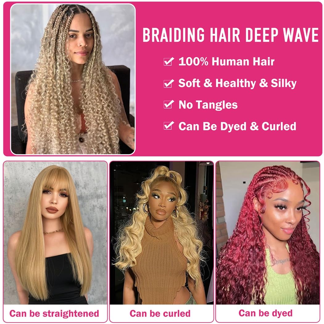 Odir Deep Wave Bulk Human Hair For Braiding No Weft 100% Unprocessed Brazilian Curly Braiding Human Hair Extensions Wet And Wavy