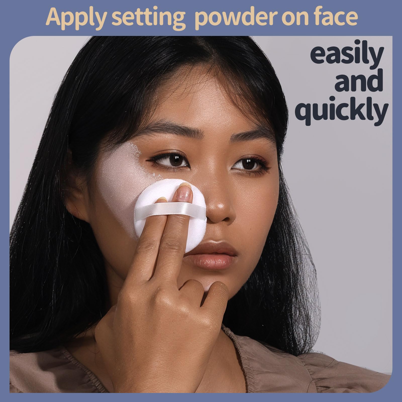 Teenitor 3Pcs Powder Puff, Setting Powder Puff 2.36 Inch Makeup Powder Puff, Powder Puffs For Face Powder, Soft Powder Applicato