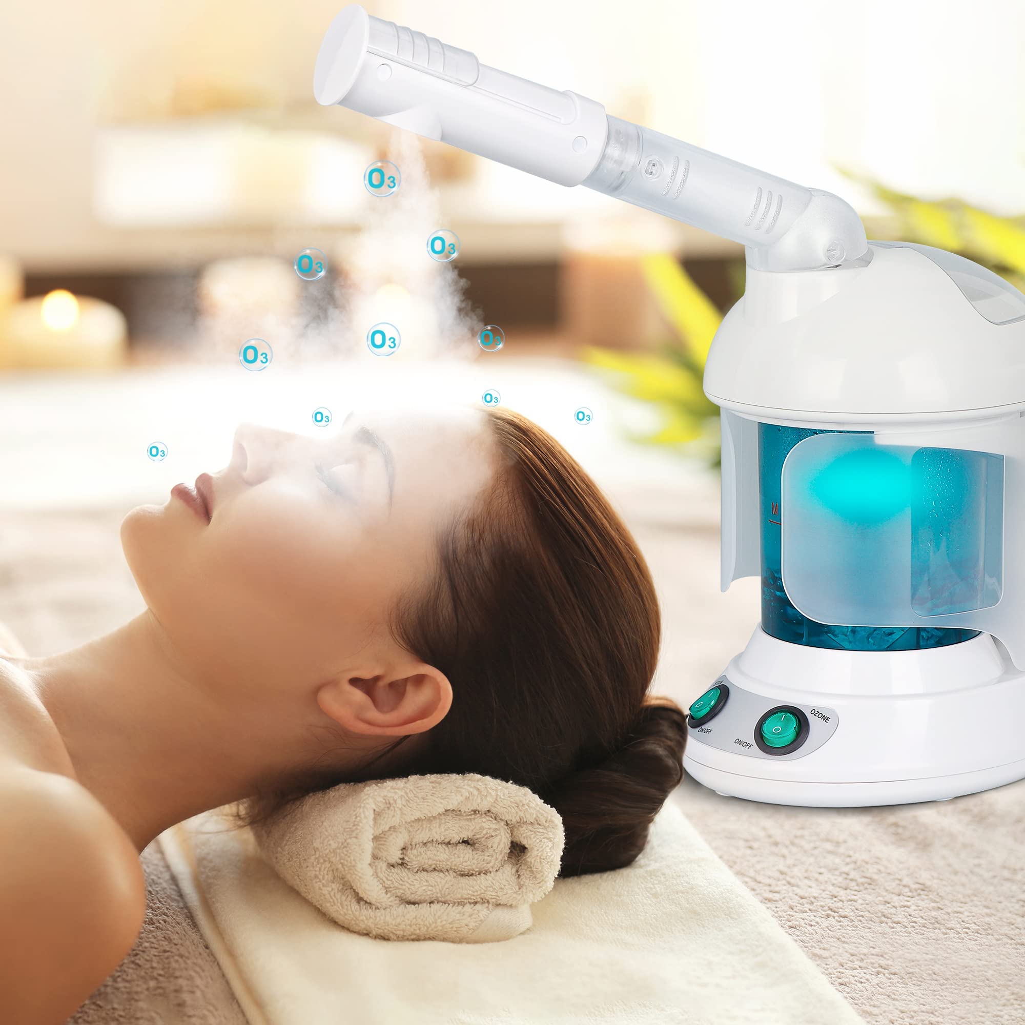 Nova Microdermabrasion 2 In 1 Hair Steamer & Uv Ozone Facial Steamer, Face Steamer Hair Humidifier Hot Mist Moisturising Hydrati