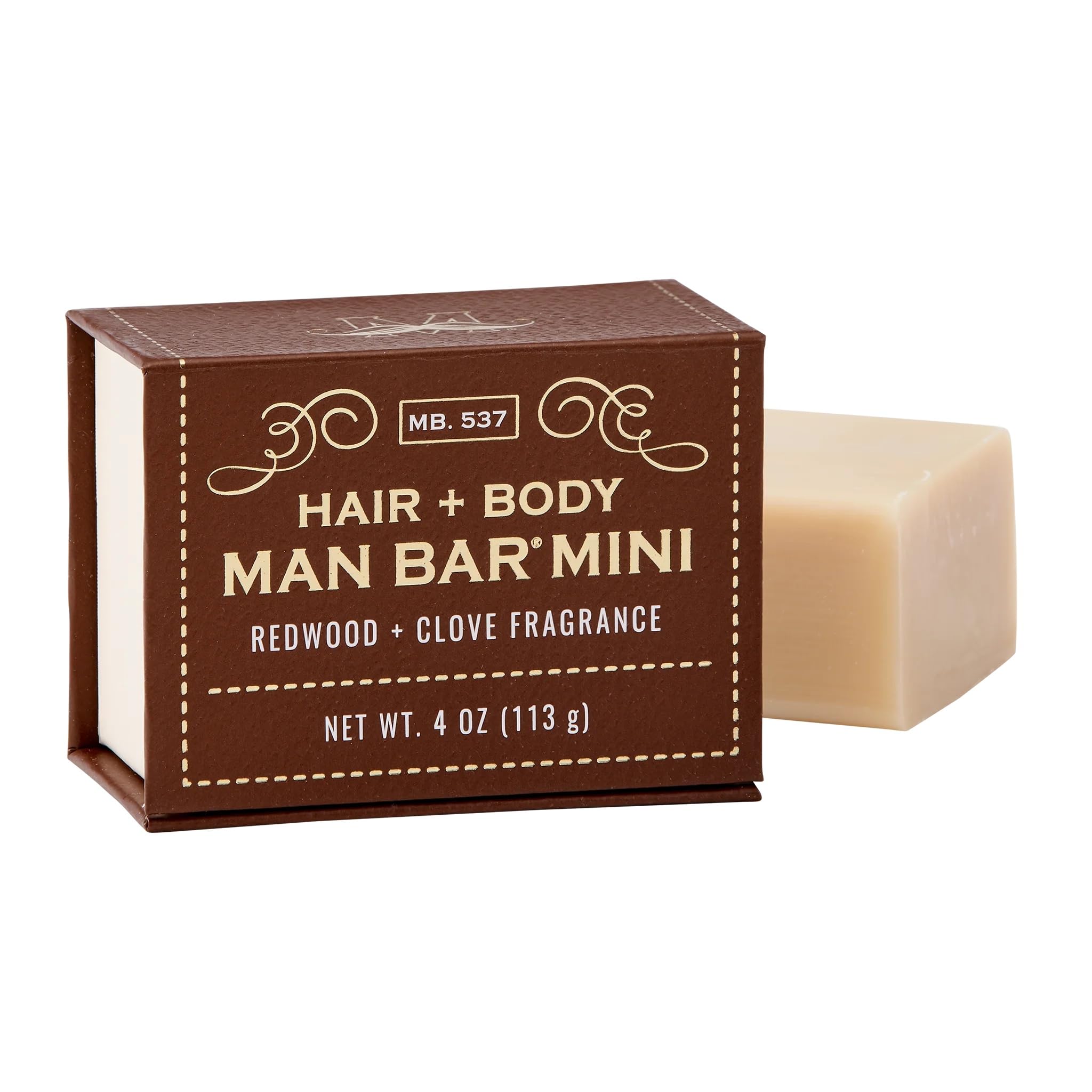 San Francisco Soap Hair and Body Mini-Bar 4oz (Redwood and Clove) - No Harmful Chemicals - Good for All Skin Types - Made in the