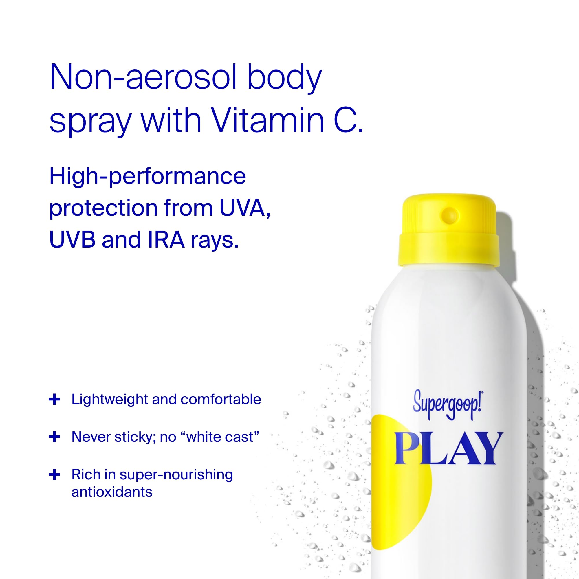 Supergoop! Play Antioxidant Body Mist W/ Vitamin C, 3 Fl Oz - Spf 50 Pa++++ Broad Spectrum Sunscreen - Body Spray For Sensitive