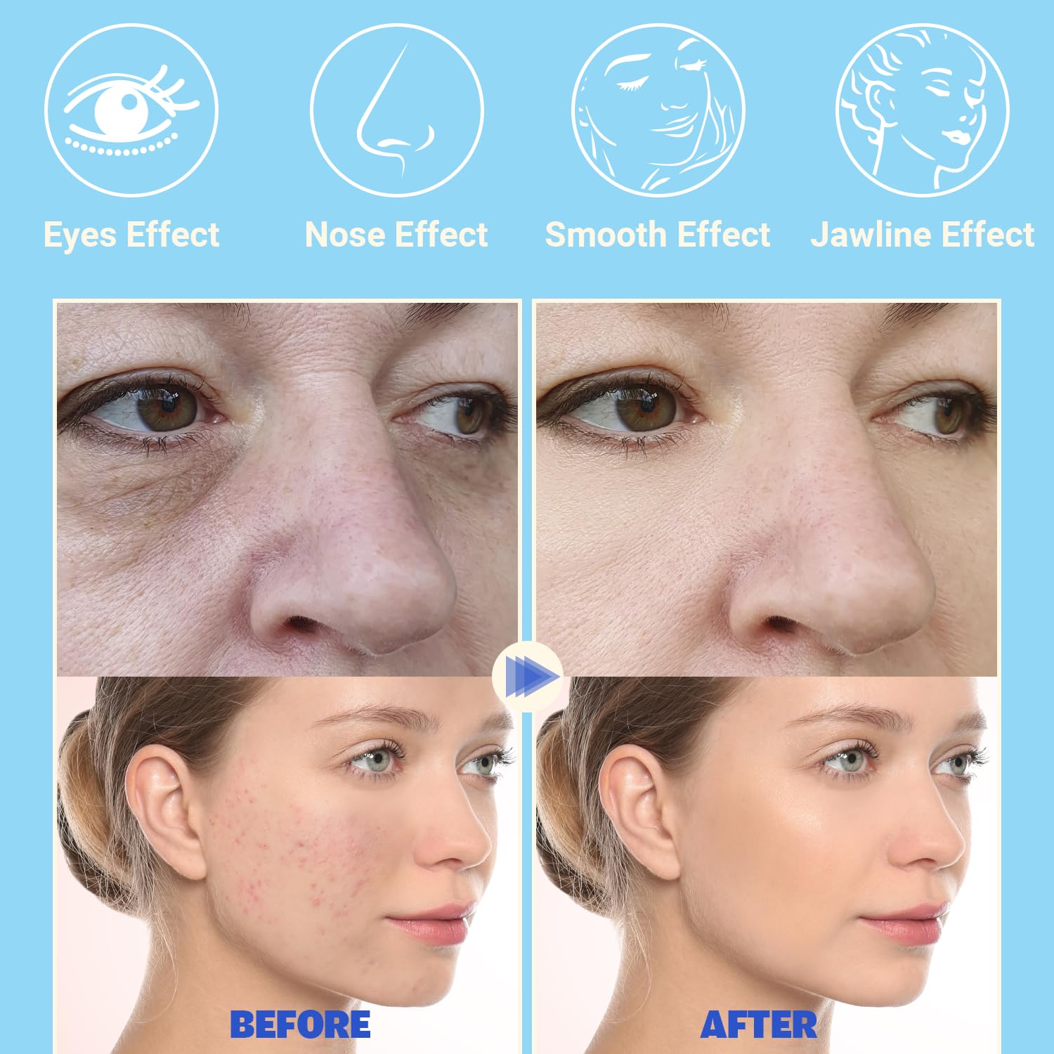 High Frequency Facial Device - Tumakou Blue High Frequency Facial Wand - Portable High Frequency Machine With 4 Fusion Neon + Ar