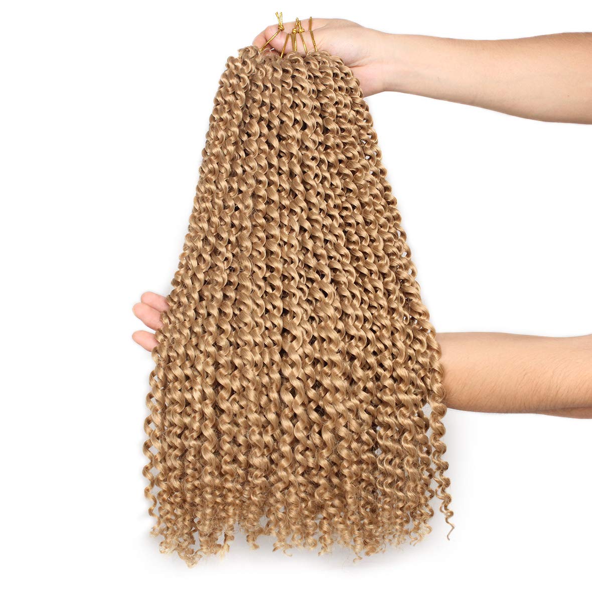 Leeven 18 Inch Long Passion Twist Crochet Hair 2 Pcs Synthetic Water Wave Crochet Braids Hair For Butterfly Locs 36 Roots Croche