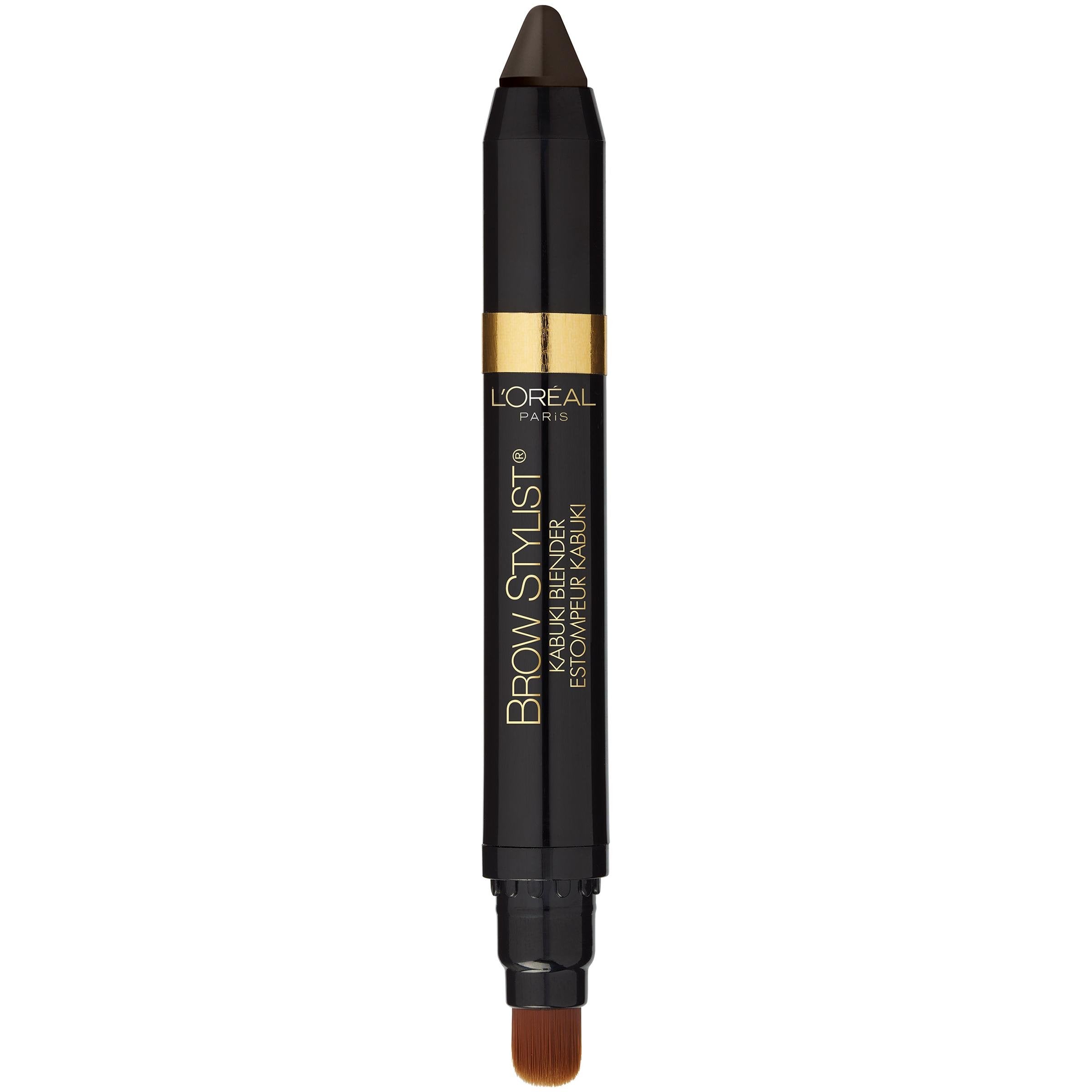 L'Or  Al Paris Brow Stylist Kabuki Blender Brow Crayon, Dark Brunette, 0.05 Oz.