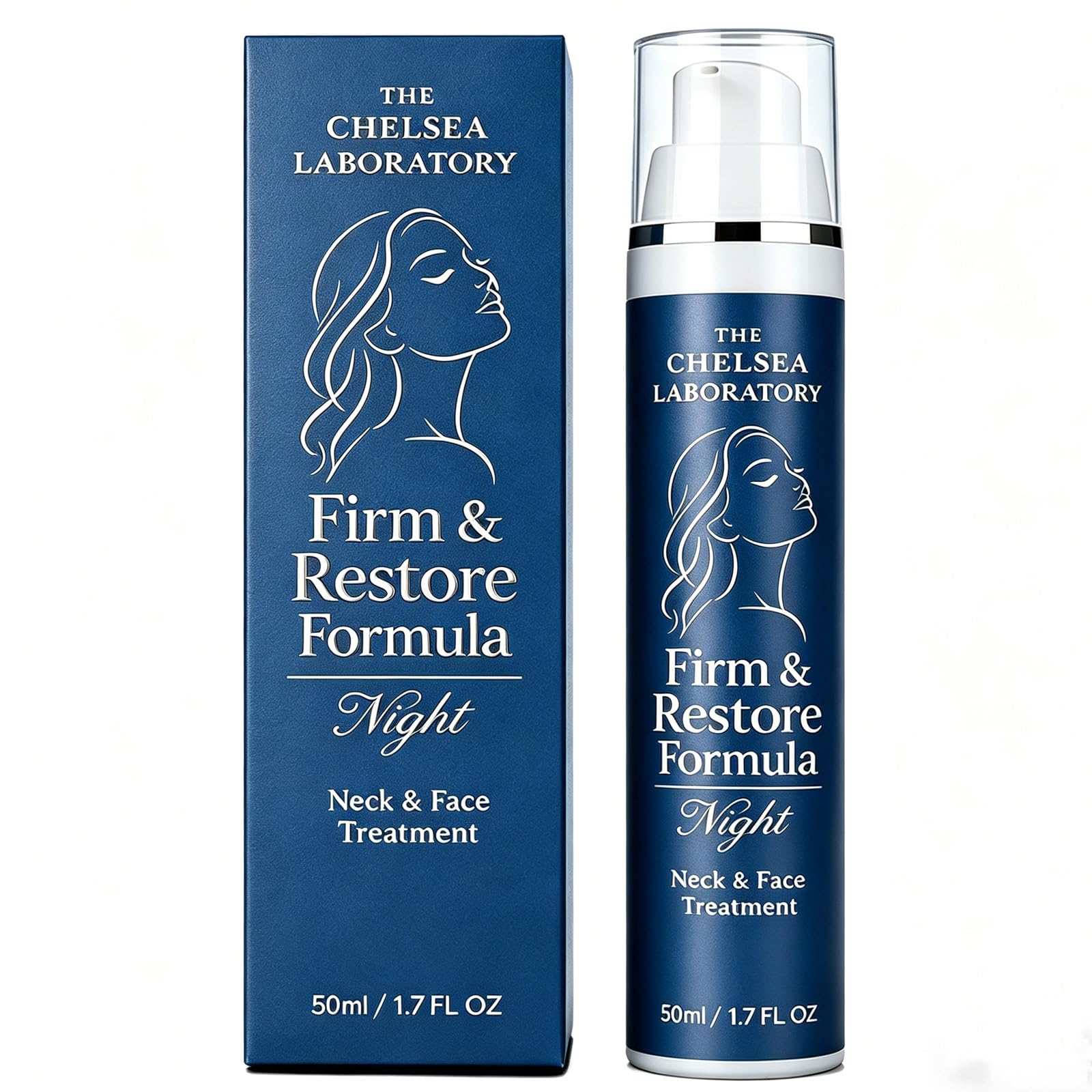Oxmani Chelsea Laboratory Firm and Restore Formula Night Cream  Deep Hydrating AntiWrinkle Moisturizer for Neck & Face, Overni