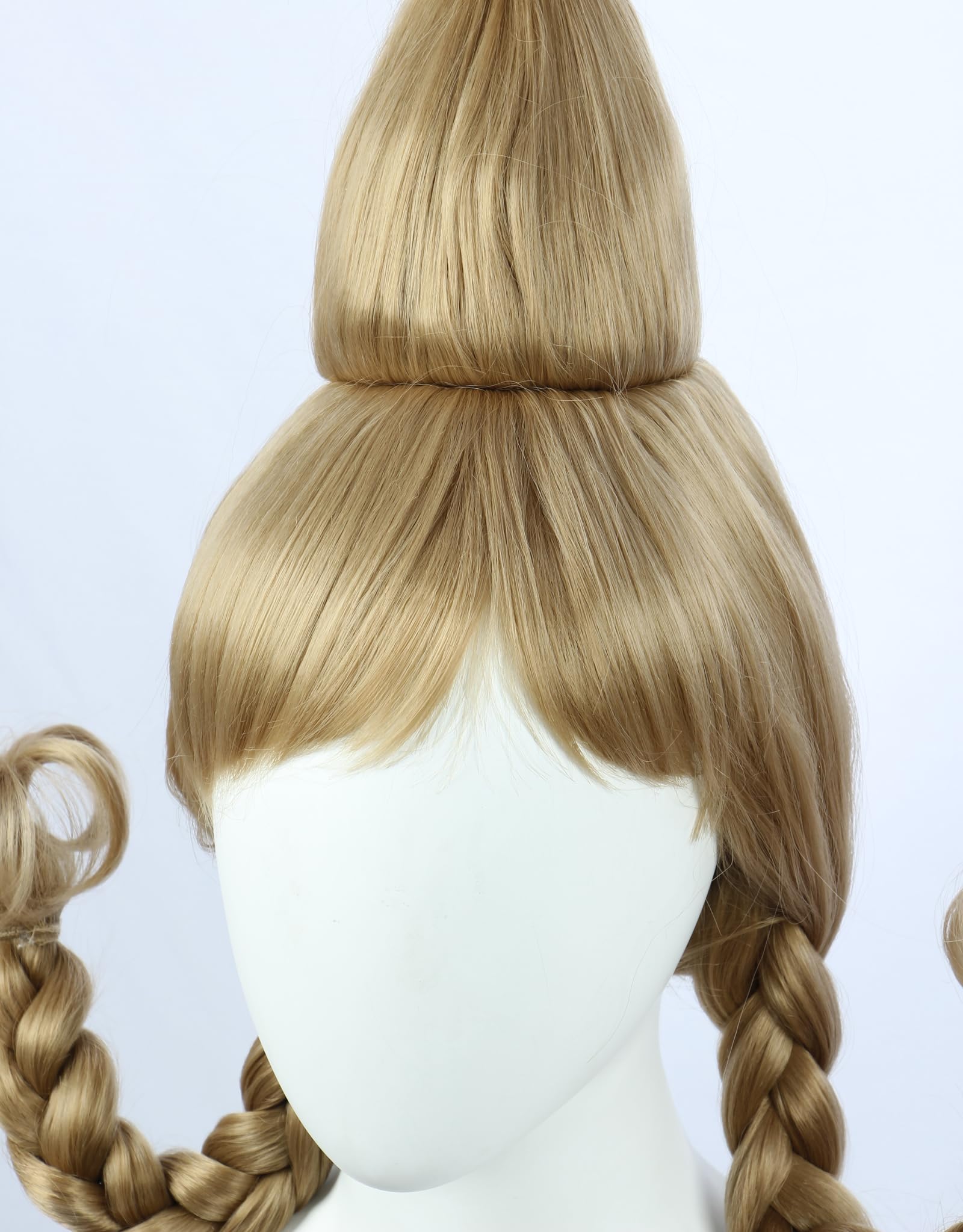 Linfairy Christmas Girl Wig With Wire Braids Halloween Cosplay Costume Wig For Women