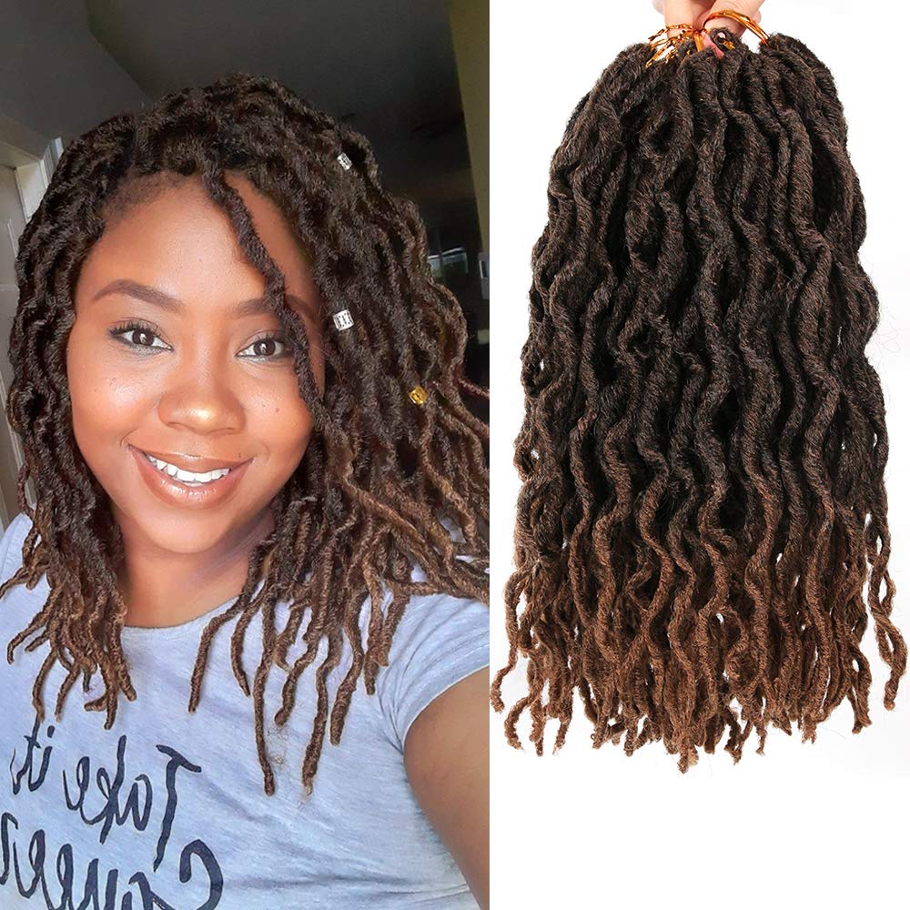 Faux Locs Crochet Hair 12 inch - 6packs/Lot Bo Faux Locs Crochet Hair Curly Dreadlocks Synthetic Faux Locs Braiding Hair Extensi