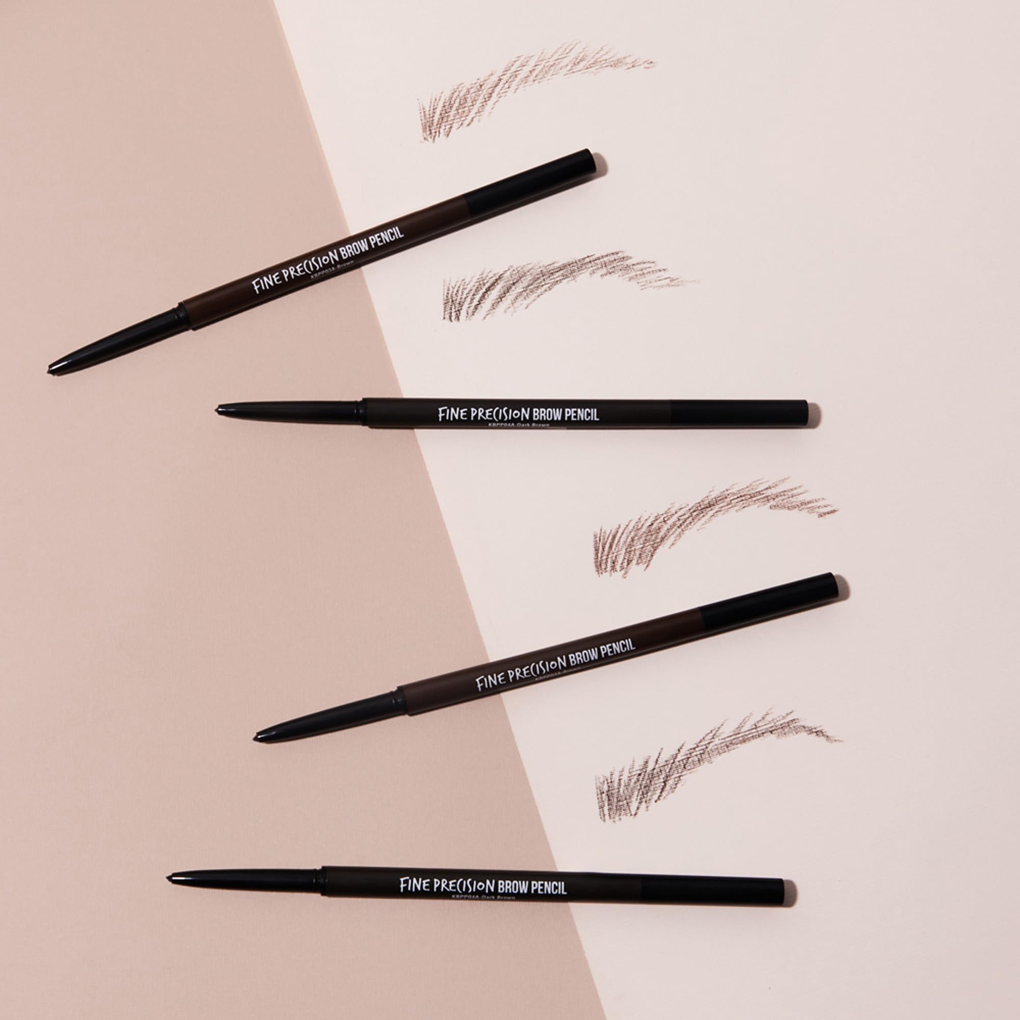 Kiss New York Professional Brow Pencil with Spoolie Brush, Ultra-Fine Precision Point Eyebrow Pencil, Dual-Sided Precise, Slim D