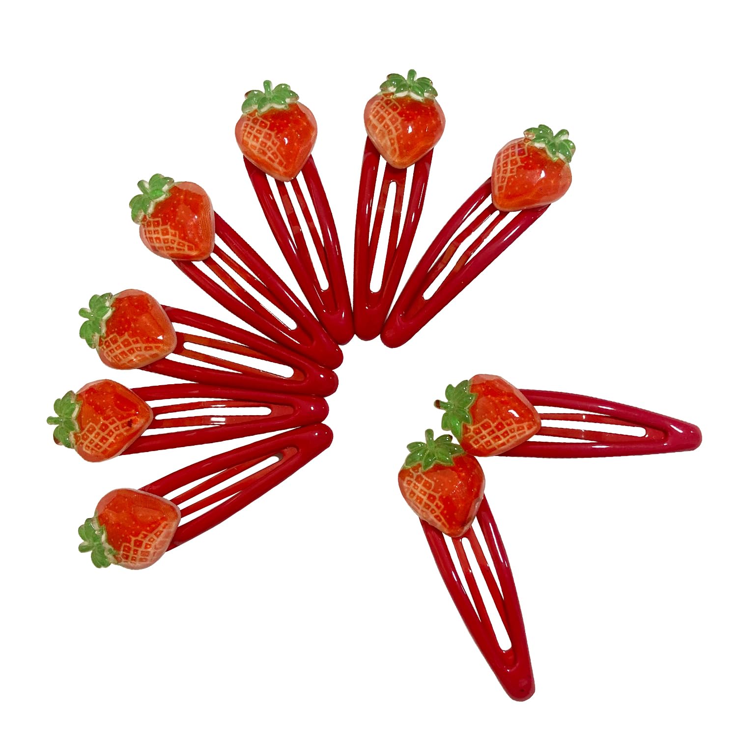 20 Pcs Strawberry Snap Hair Clips Cute Hair Clips Cute Strawberry Hair Accessories Hair Barrettes Fruit Hair Hairpin for Girls W