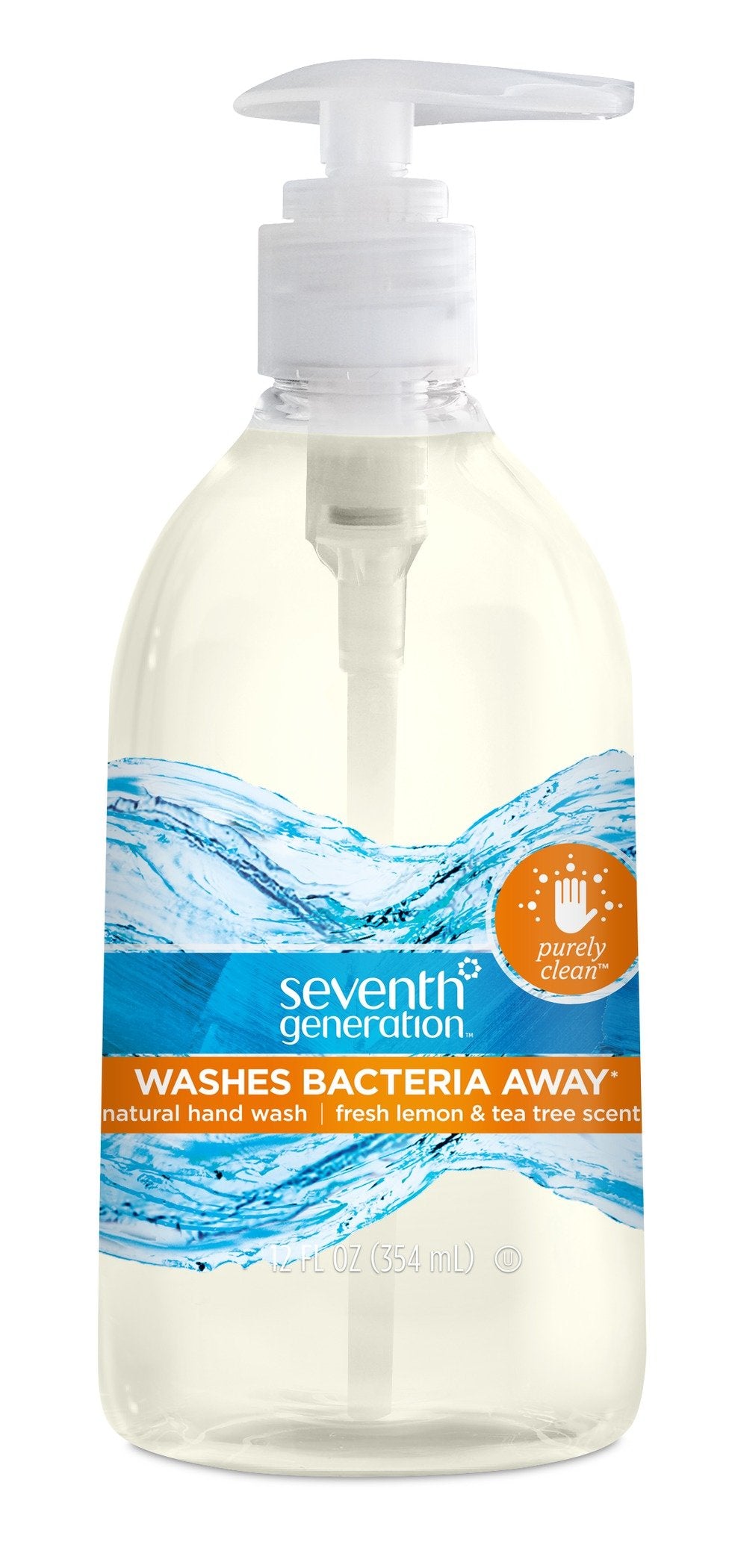 Seventh Generation Hand Wash, Purely Clean, Fresh Lemon & Tea Tree Scent, 12oz