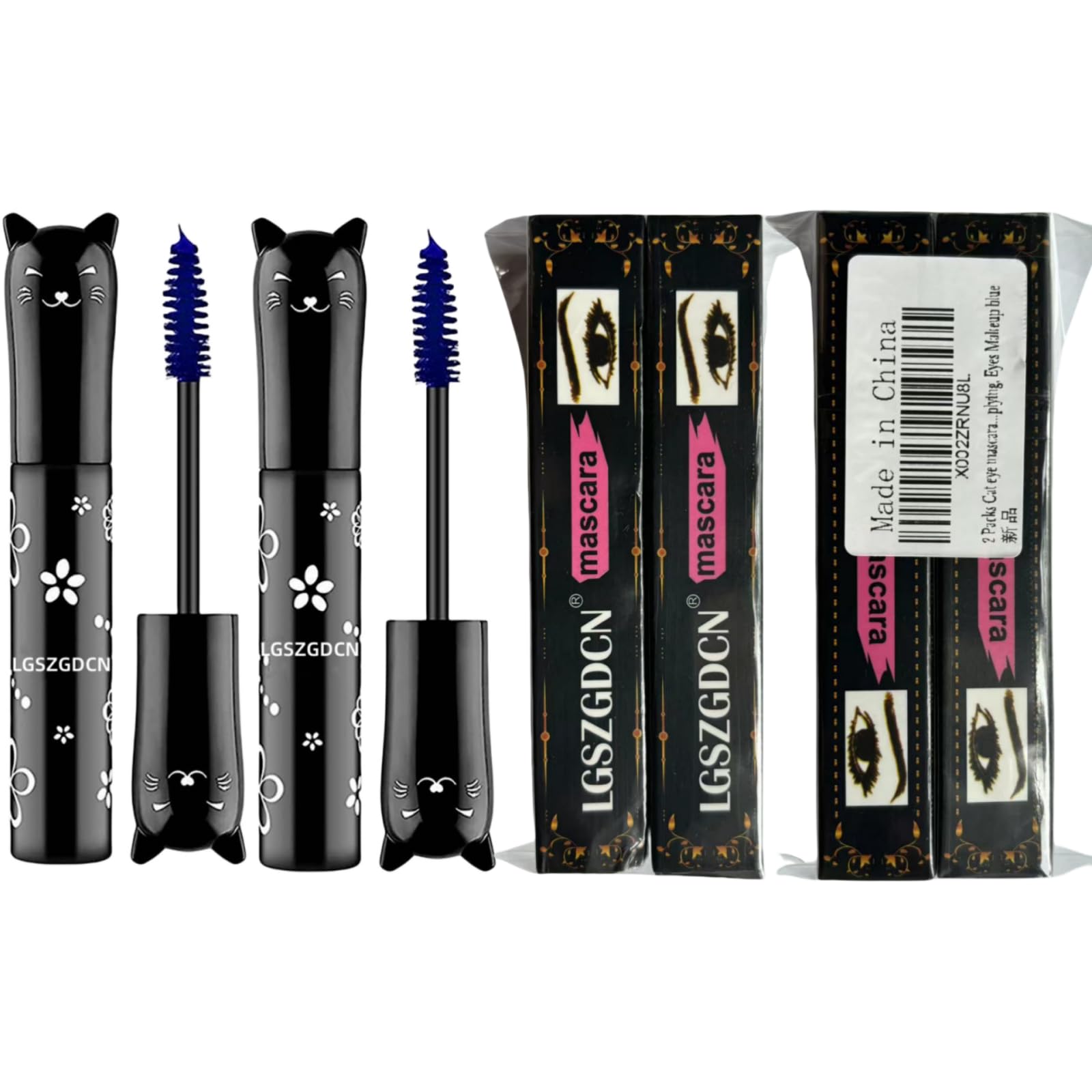 Lgszgdcn Blue Colors Lashes Mascara Eyes Makeup Waterproof Fast Dry Eyelashes Curling Lengthening Lengthening, Lifting, Curling