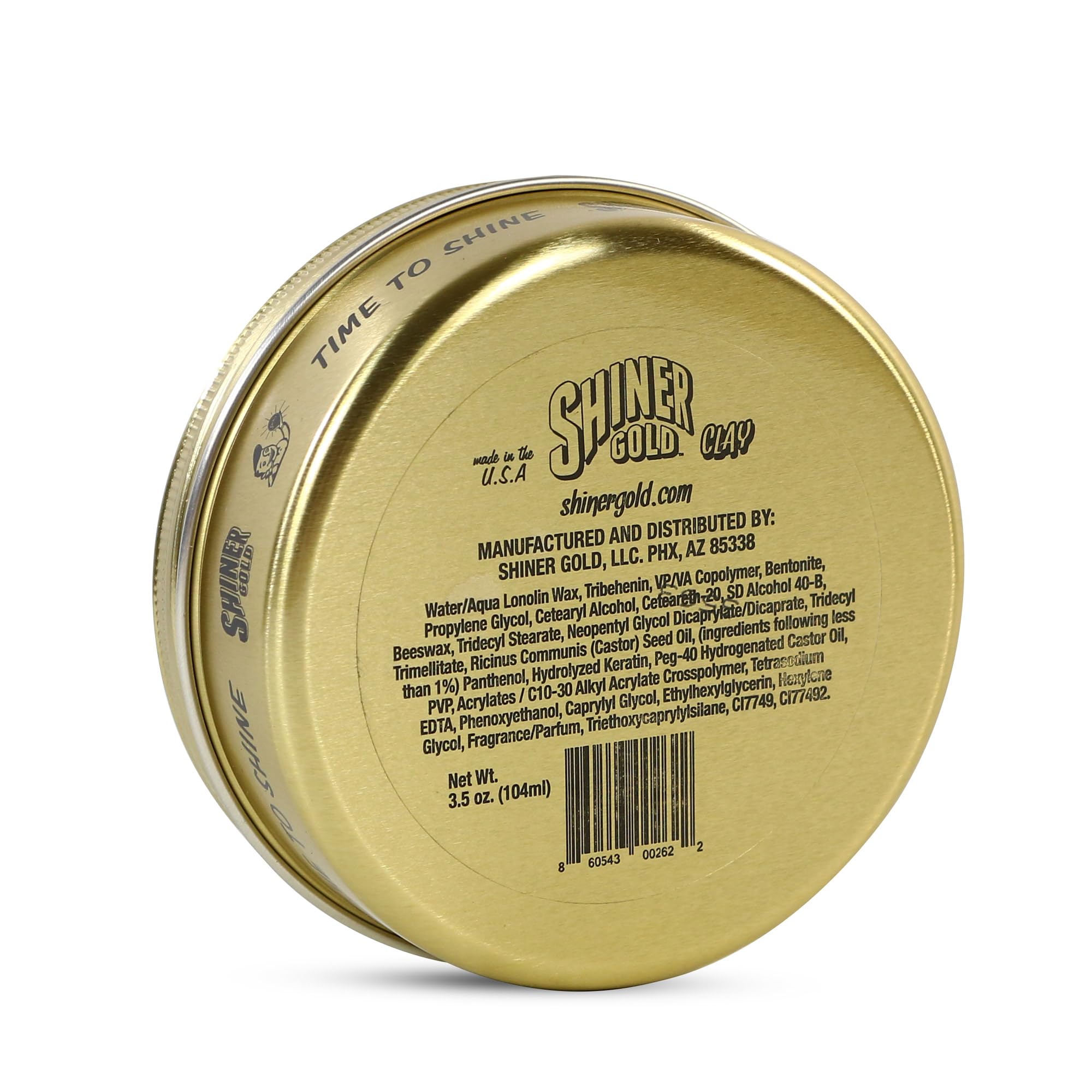 Shiner Gold Matte Clay Pomade  Strong Hold  Matte Finish  Water Based  Coconut Scent, 3.5oz Pack of 3