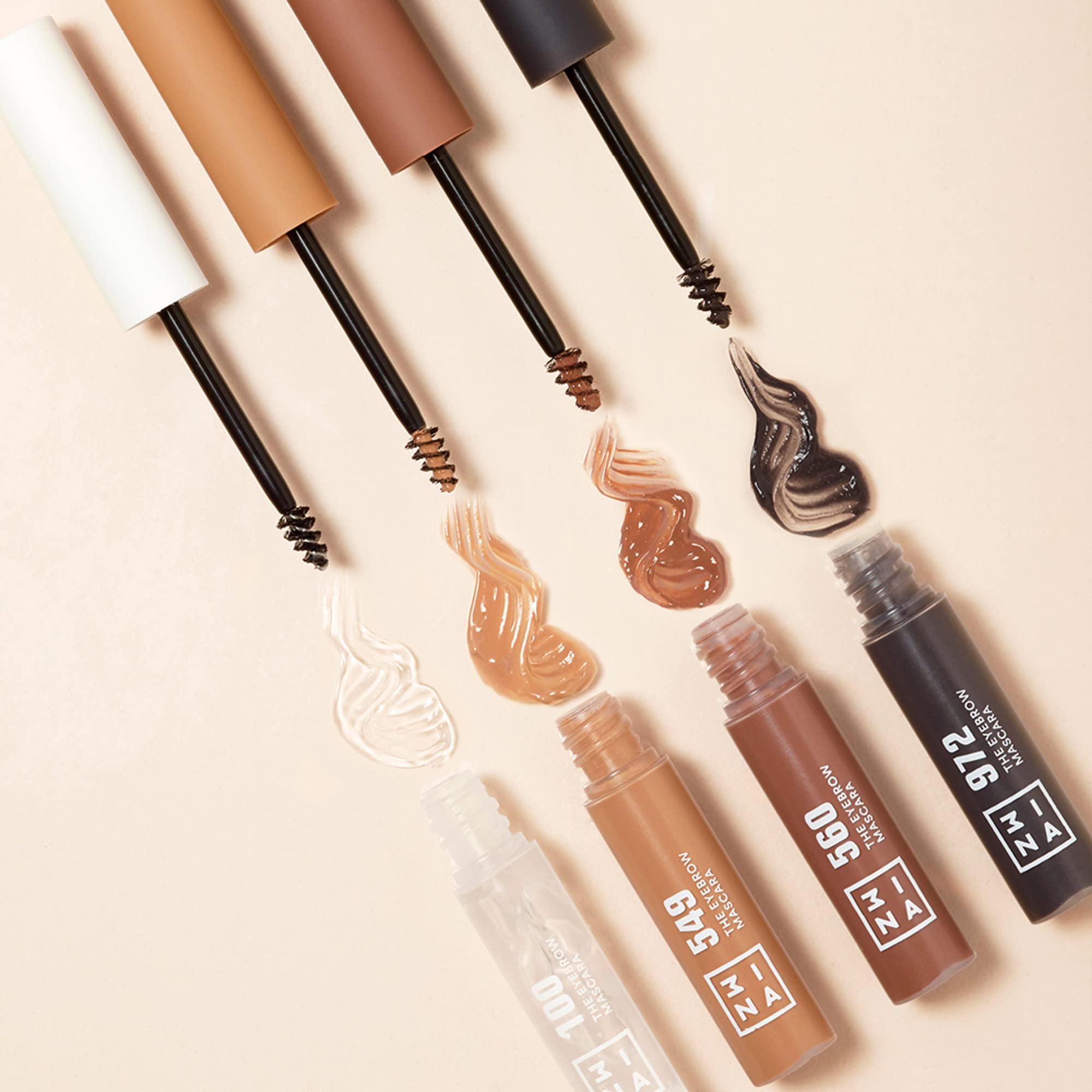 3Ina Makeup - Vegan - Cruelty Free - The Eyebrow Mascara 972 - Gray - Fixes, Defines, Adds Volume And Control Brows -Non Sticky