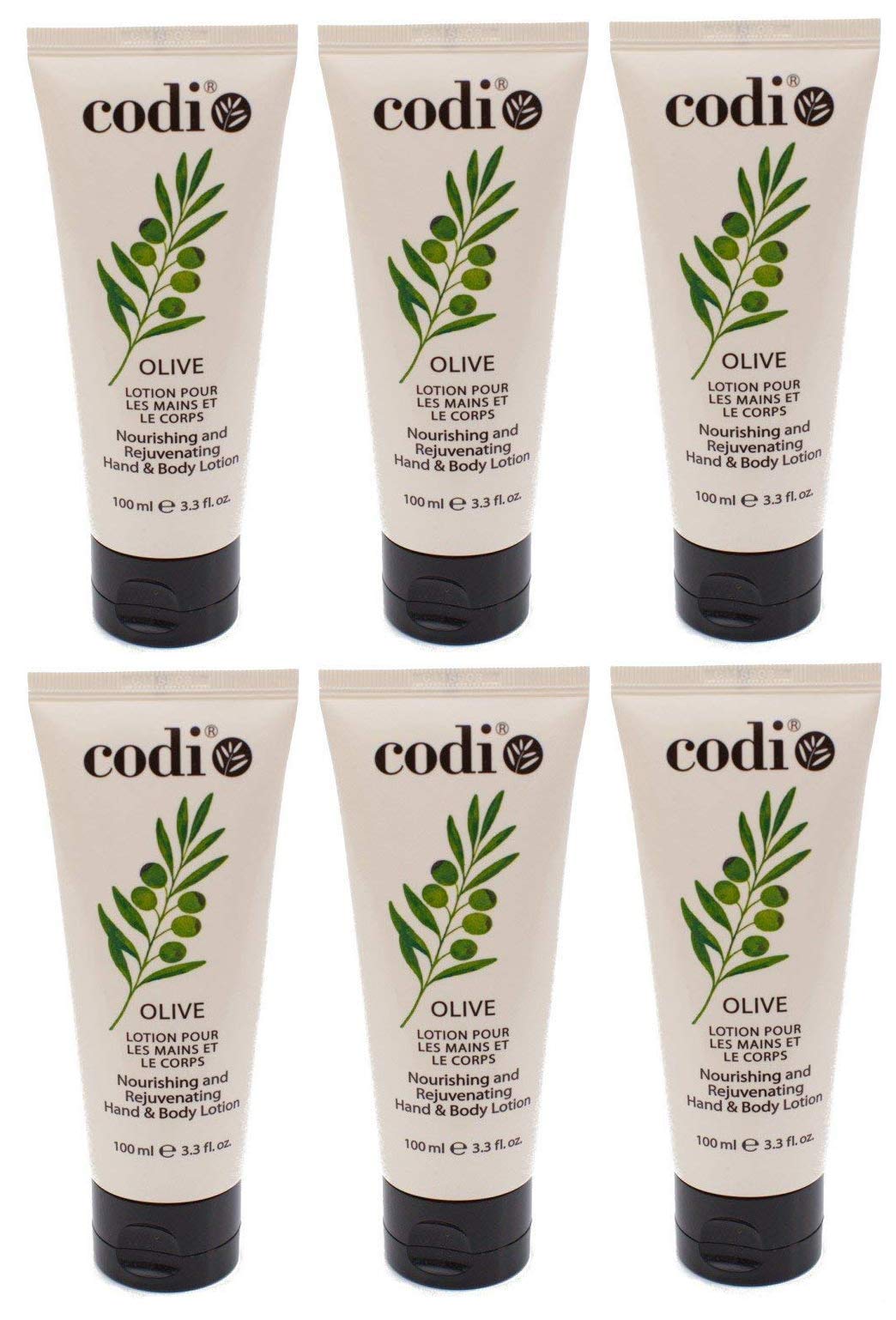 Codi Olive Hanf and Body Lotion 100ml / 3.3 fl oz (Pack of 6)