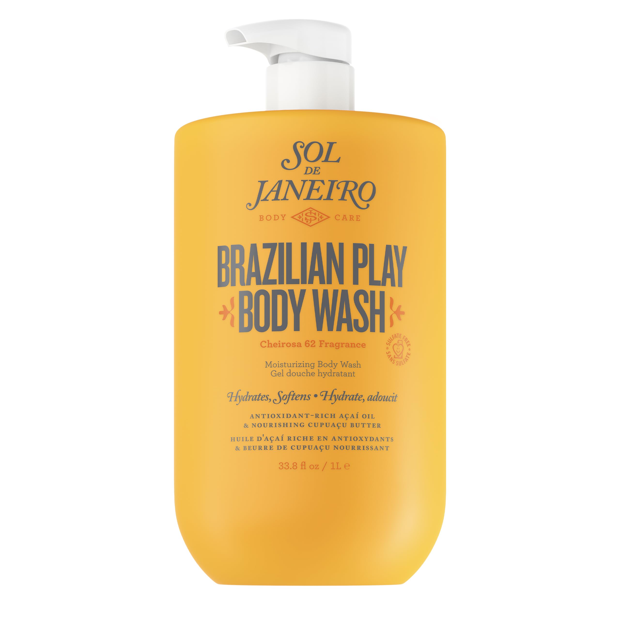 Sol De Janeiro Brazilian 4 Play Moisturizing Shower Cream Gel Body Wash - Biggie 1 Liter