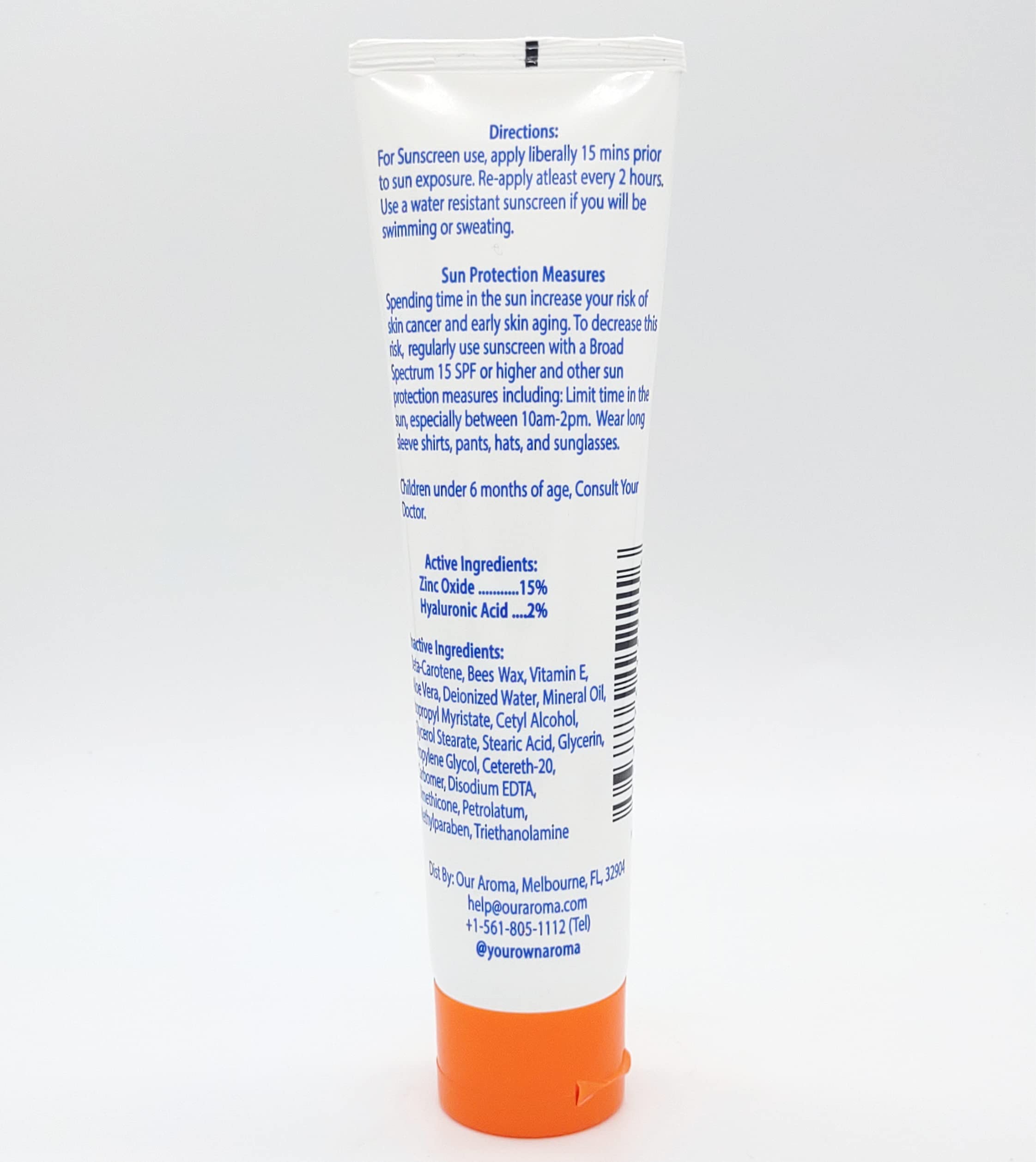 Our Aroma Anti-Aging Body Sunscreen With Zinc Oxide- 4 Fluid Ounce