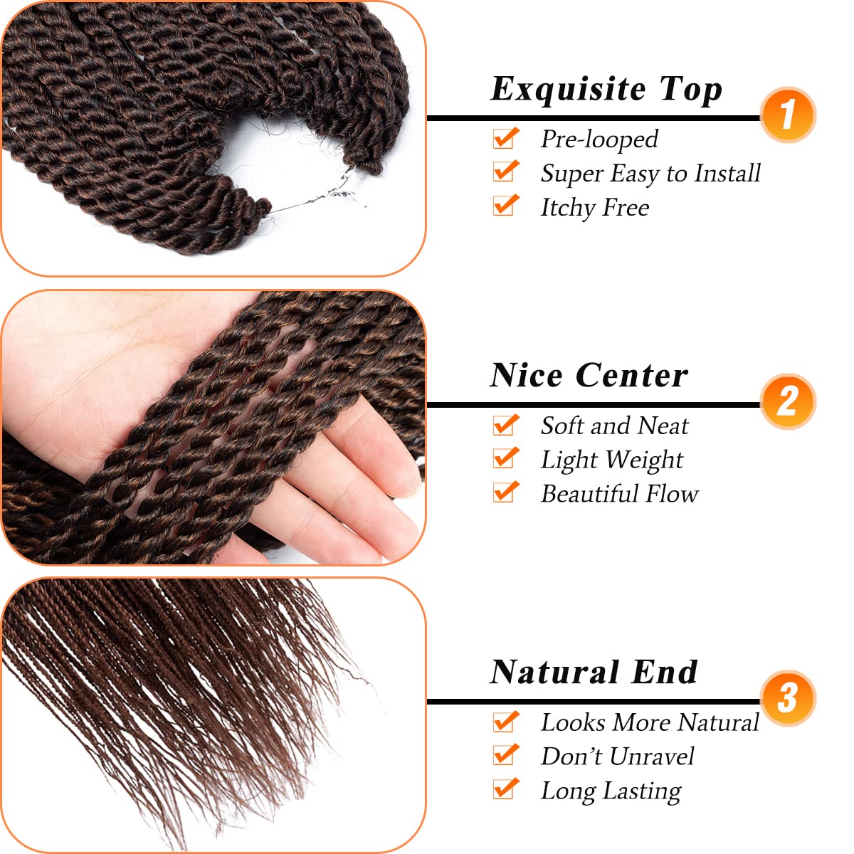 Nayoo Senegalese Twist Crochet Hair - 8 Packs 18 Inch Crochet Hair For Black Women, 35 Strands/Pack Small Twist Crochet Hair Hot