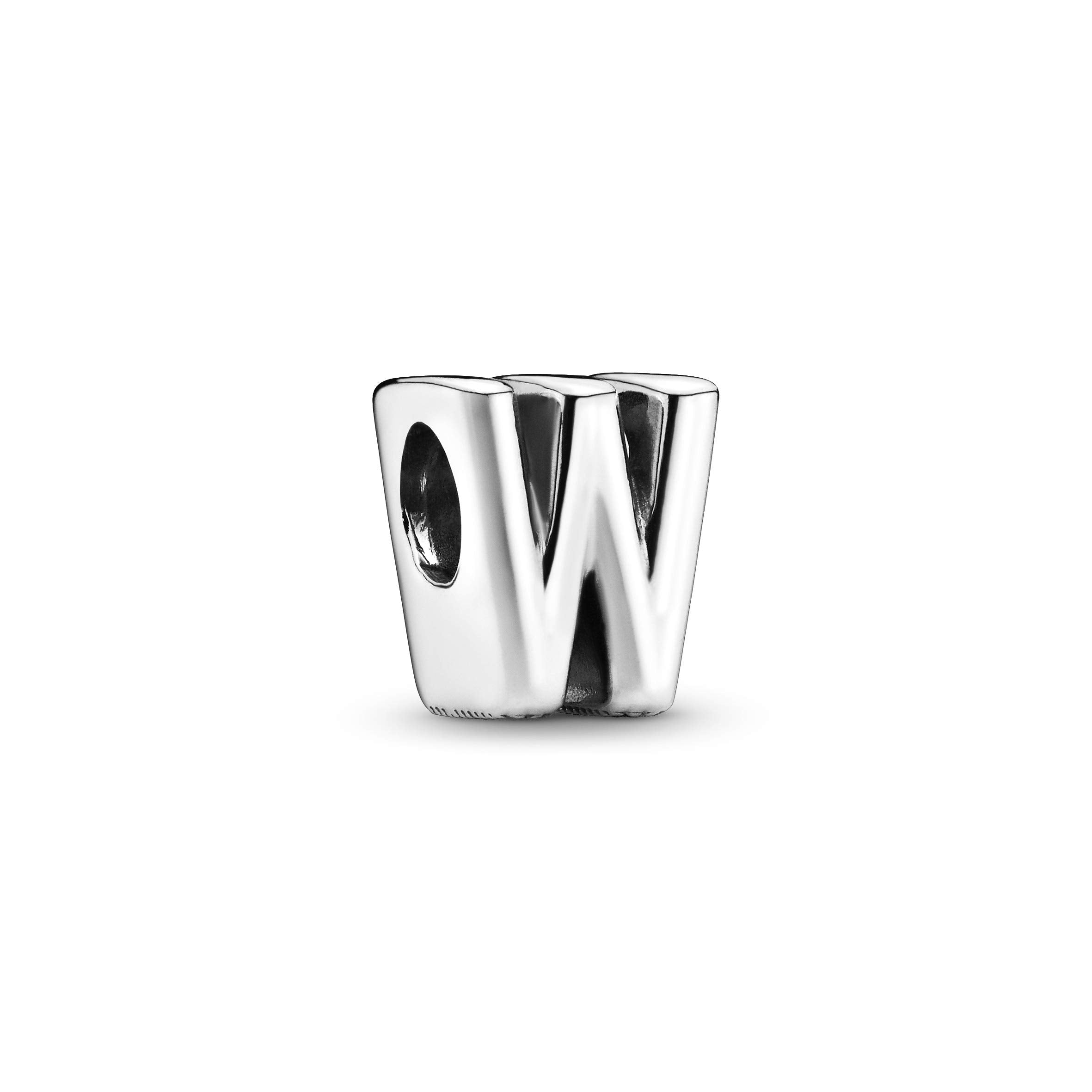 Pandora Letter W Alphabet Charm - Compatible Moments Bracelets - Jewelry for Women - Gift for Women in Your Life - Made with Ste