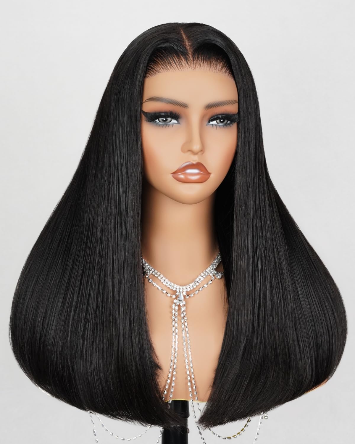 MEGALOOK Salon-Quality Ready to Go Glueless Wigs Human Hair 250% Density Pre Cut HD Lace 6x5 Closure Wig 12A Silky Straight Wig 