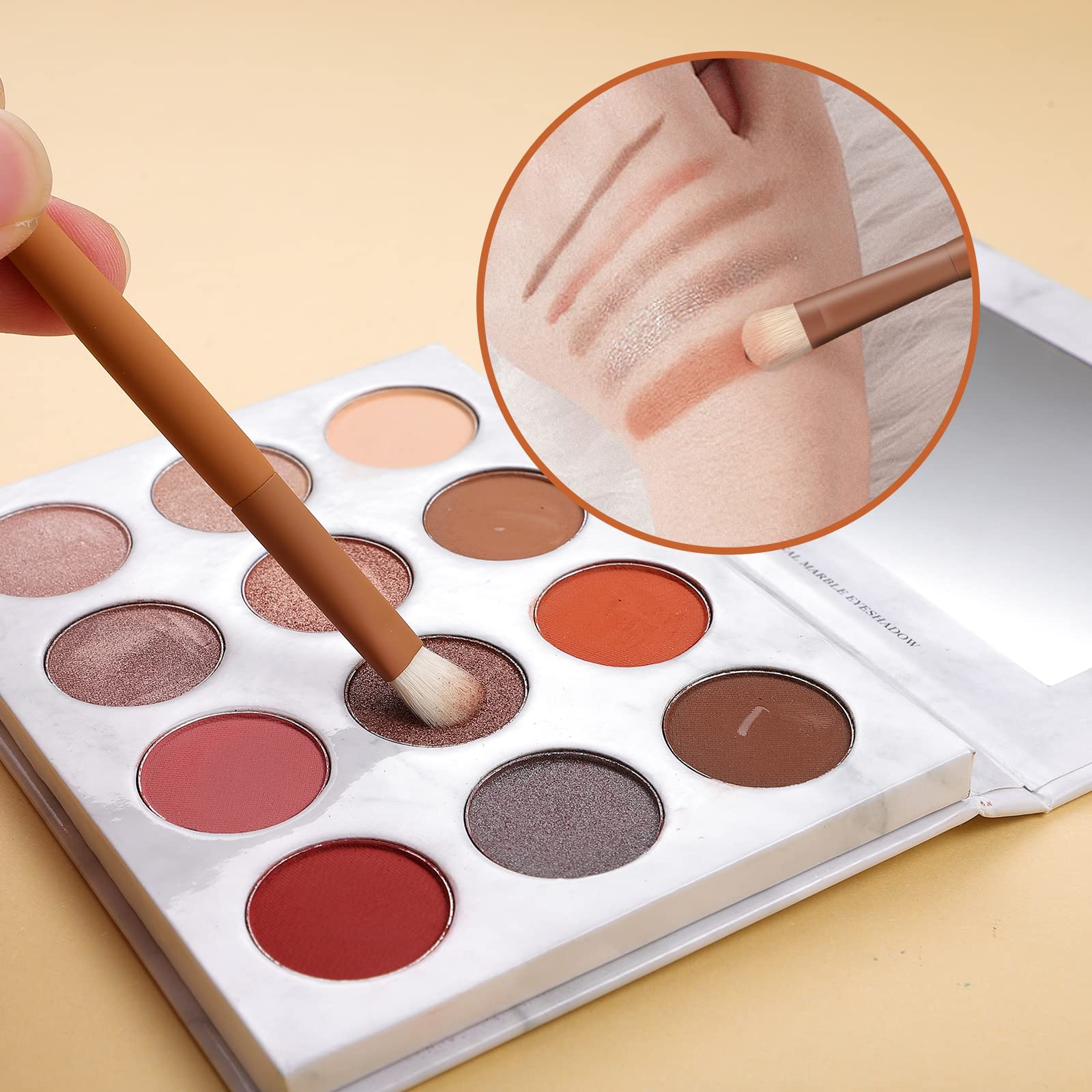 Makeup Brushes, Eigshow 5 Colors Essential Kabuki Makeup Brush Set With Ultra-Soft Synthetic Fibers For Powder Blush Concealers