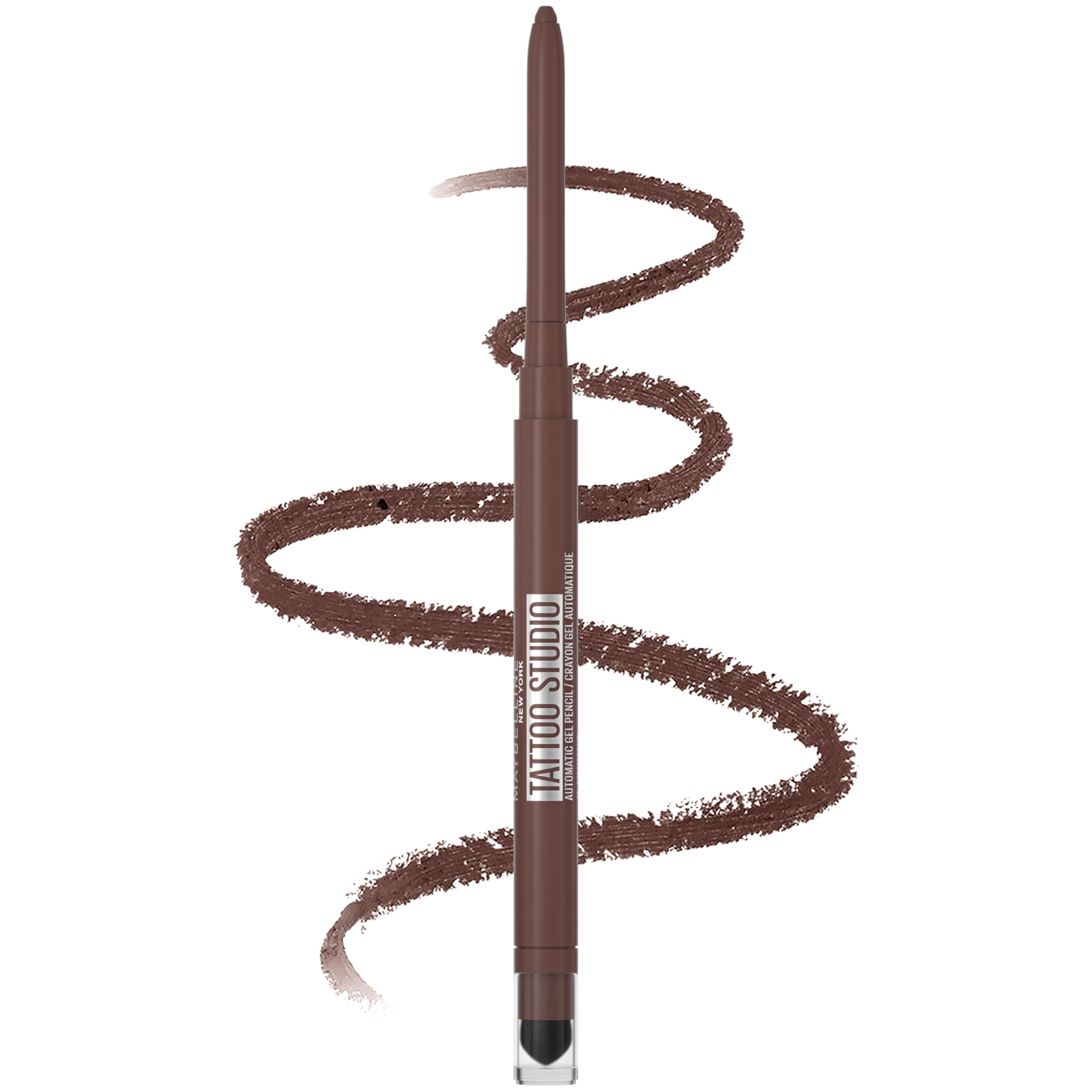 Maybelline Tattoo Studio Automatic Gel Pencil Waterproof Eyeliner, Blendable, Smudge Resistant, Matte Eyeliner For Up To 36Hr We