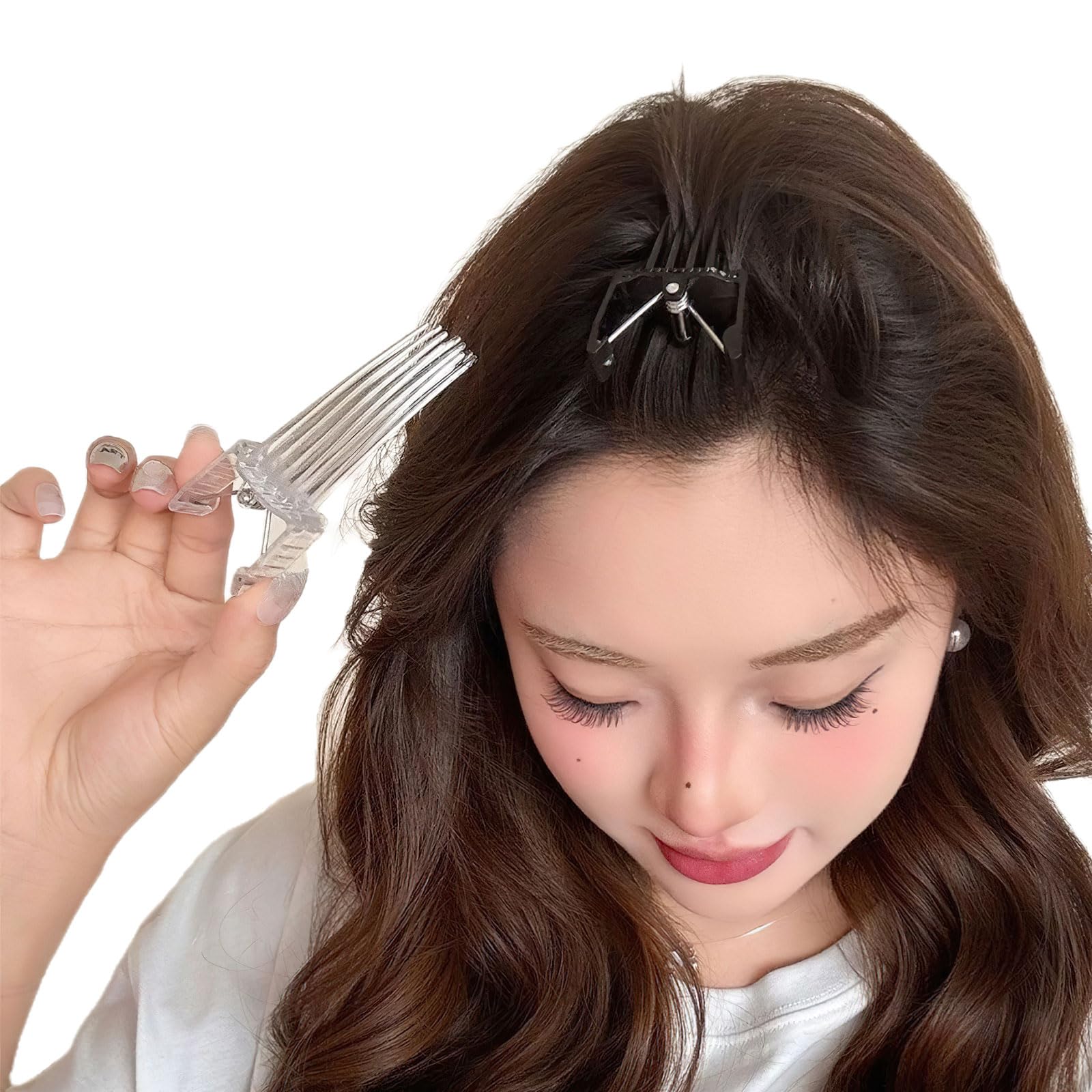 2 Pcs Volumizing Hair Clips, Volume Comb for Fluffy Bang Claw for Root Lift Hair Styling Tools, Fashion Comb Insert for Flat Fin