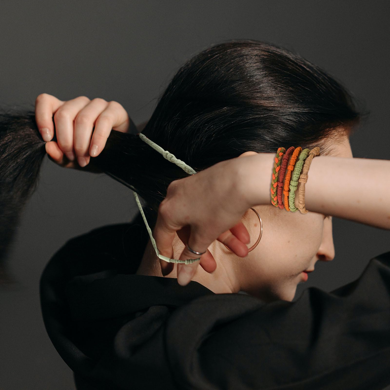 24pcs Boho Hair Ties, Cute Hair Ties Bracelets Elastic Hair Tail Hairbands for Ponytail Holders Hair Accessories for Women Girls