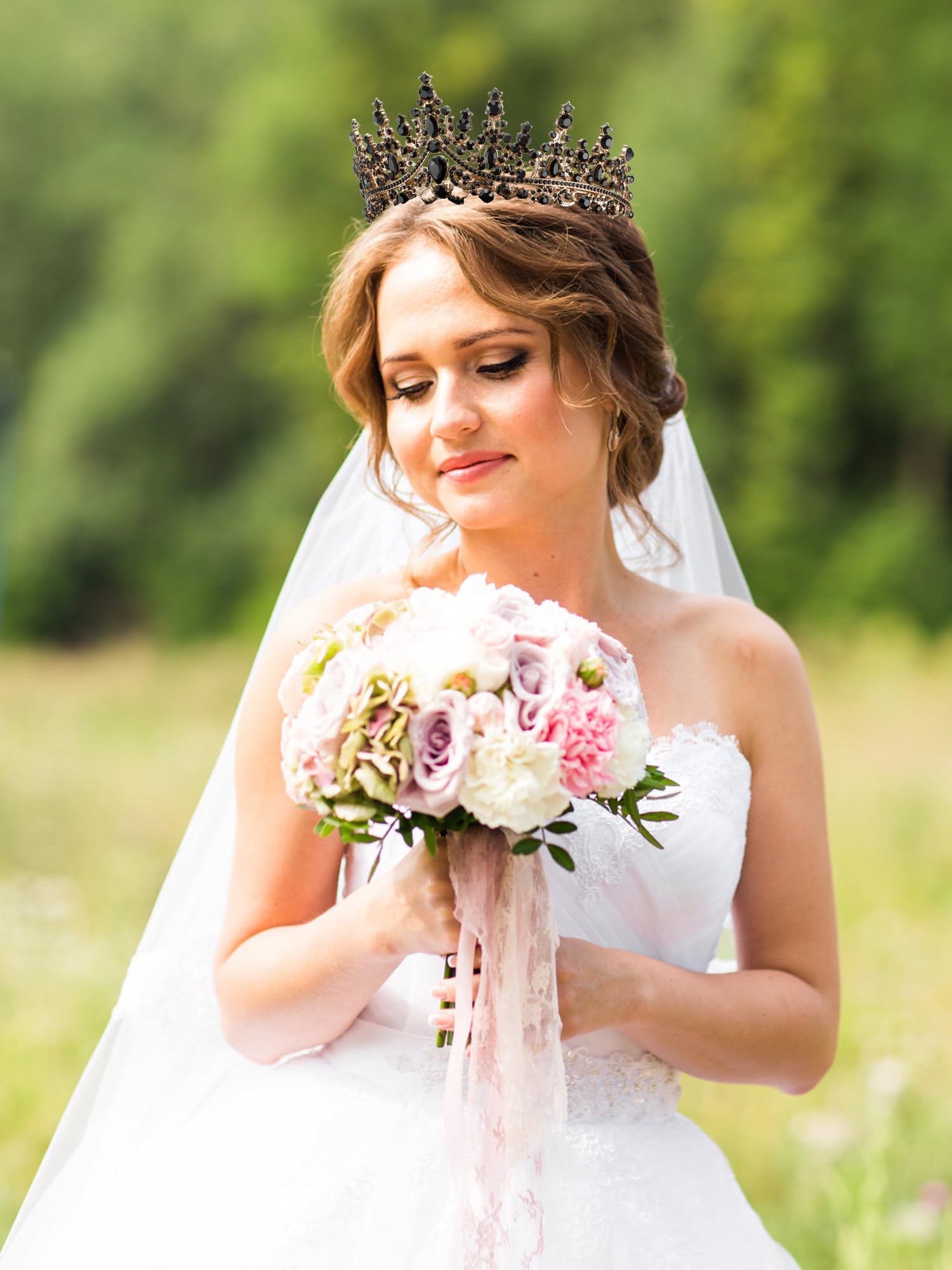 Cocide Black Tiaras And Crowns For Women Queen Crowns For Women Headbands For Women Headbands For Girls Hairband For Women (Vint