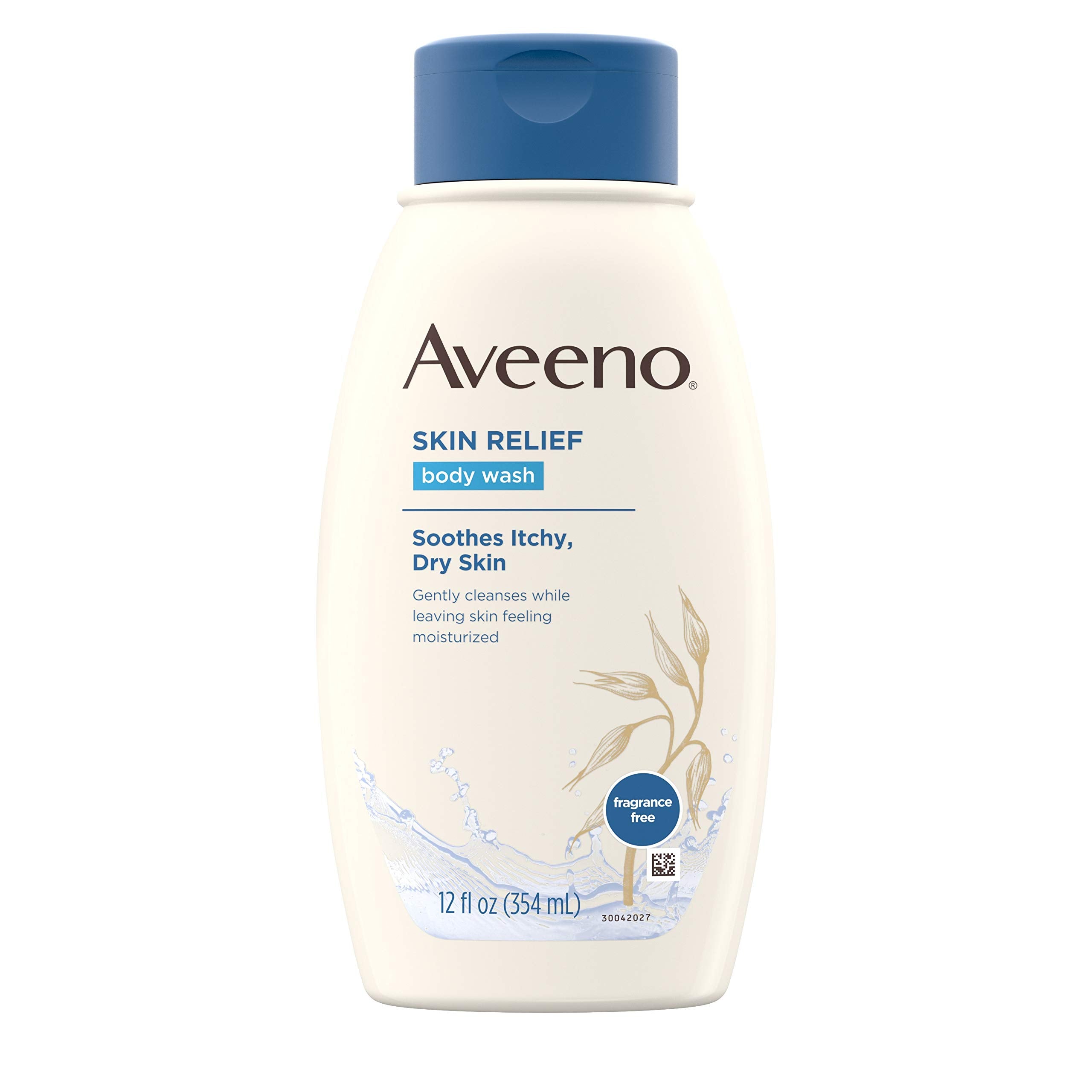 Aveeno Skin Relief Fragrance-Free Body Wash With Oat To Soothe Dry Itchy Skin, Gentle, Soap-Free & Dye-Free For Sensitive Skin,
