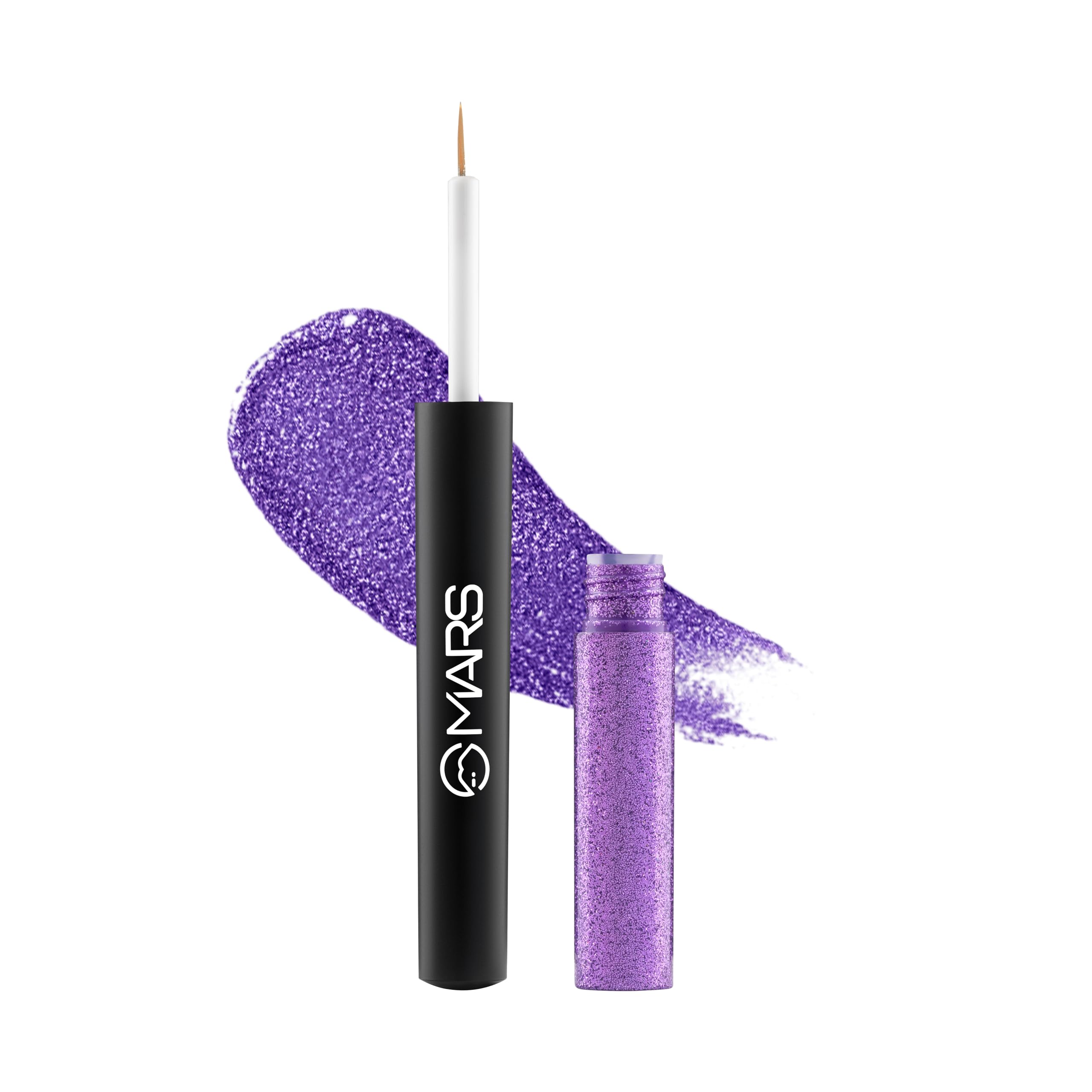 Mars Twinkle Wink Glitter Eyeliner (1.6 Ml) (06-Twilight Purple) | Long-Lasting Sparkle Liquid Liner | Smudge-Proof, Quick-Dry E