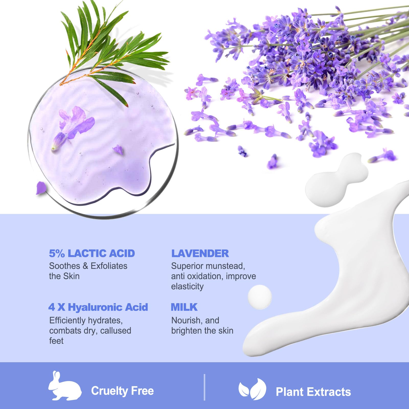 Foot Peel Mask - 3 Pairs - Exfoliating Peeling Callus Remover, Repairs Cracked Heels & Dead, Dry Skin, for Smoother and Softer F