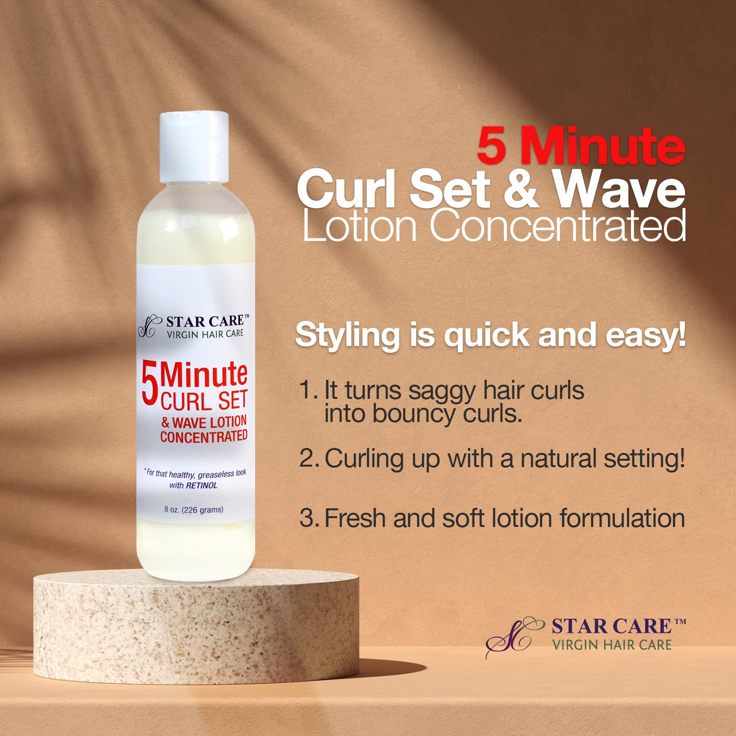 Star Care 5 Minute Curl Set & Wave Lotion Concentrated (8 oz)