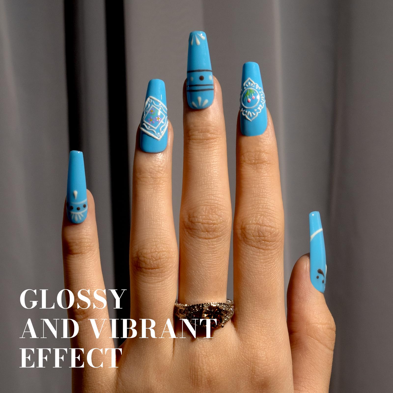 Melodysusie Light Blue Gel Nail Polish,0.5Fl Oz Ocean Blue Nails Soak Off Uv Led Baby Blue Gel Polish Gift For Women Nail Art Ma