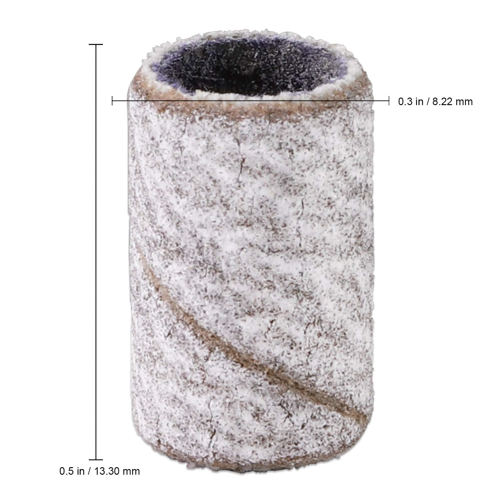 100 Pieces Large Nail Sanding Bands Professional Nail Manicure Great Fit For Nail Drill Bits For Acrylic Nails (240 Grit, Zebra)