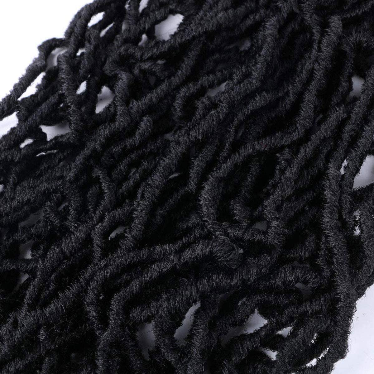 30 Inch Soft Locs Crochet Hair Pre Looped Faux Locs Crochet Braids Curly Wavy Goddess Locs Dreadlocs Synthetic Hair For Black Wo