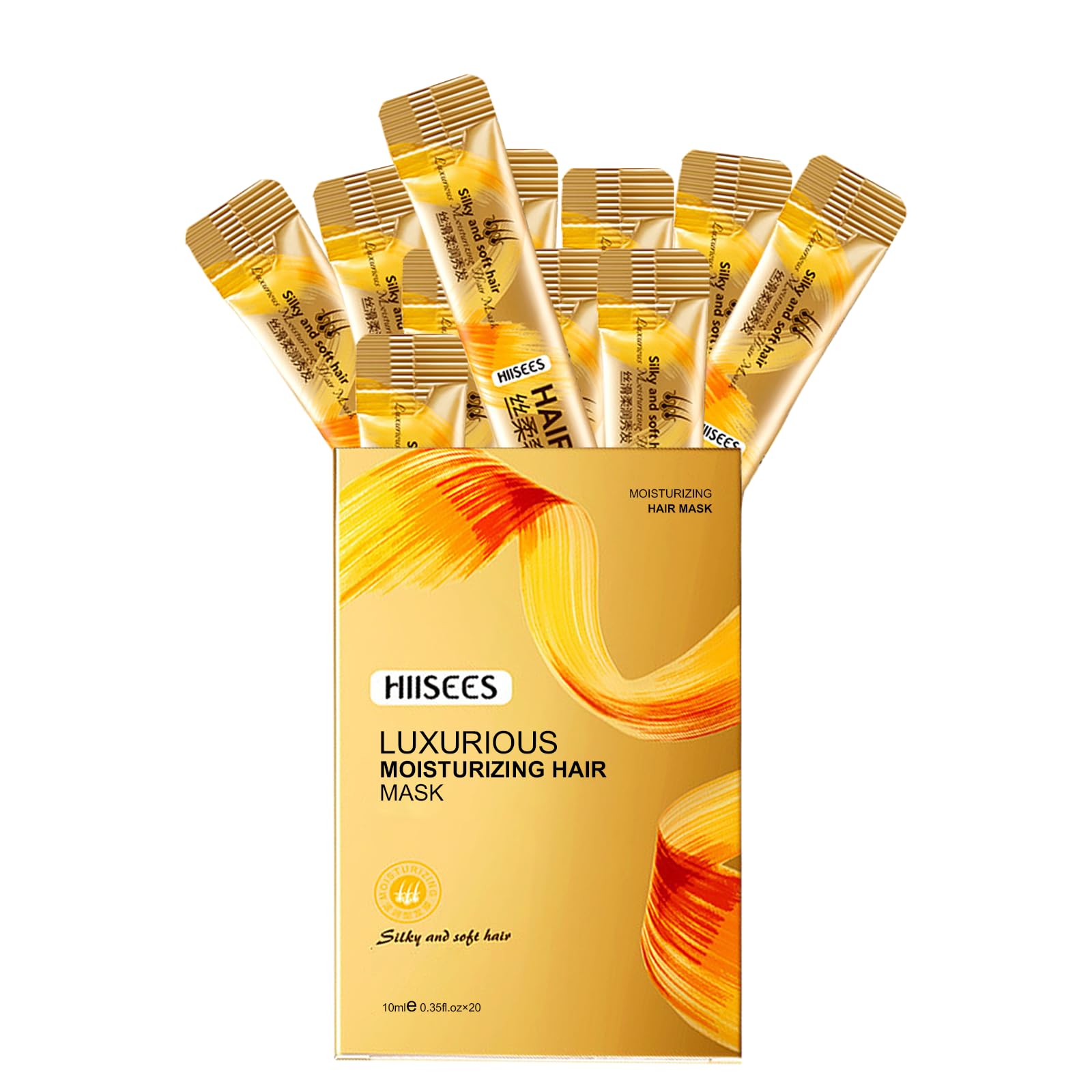 20PCS Travel Size Hair Mask (10ml Each) for Dry Damaged Hair & Frizzy Hair