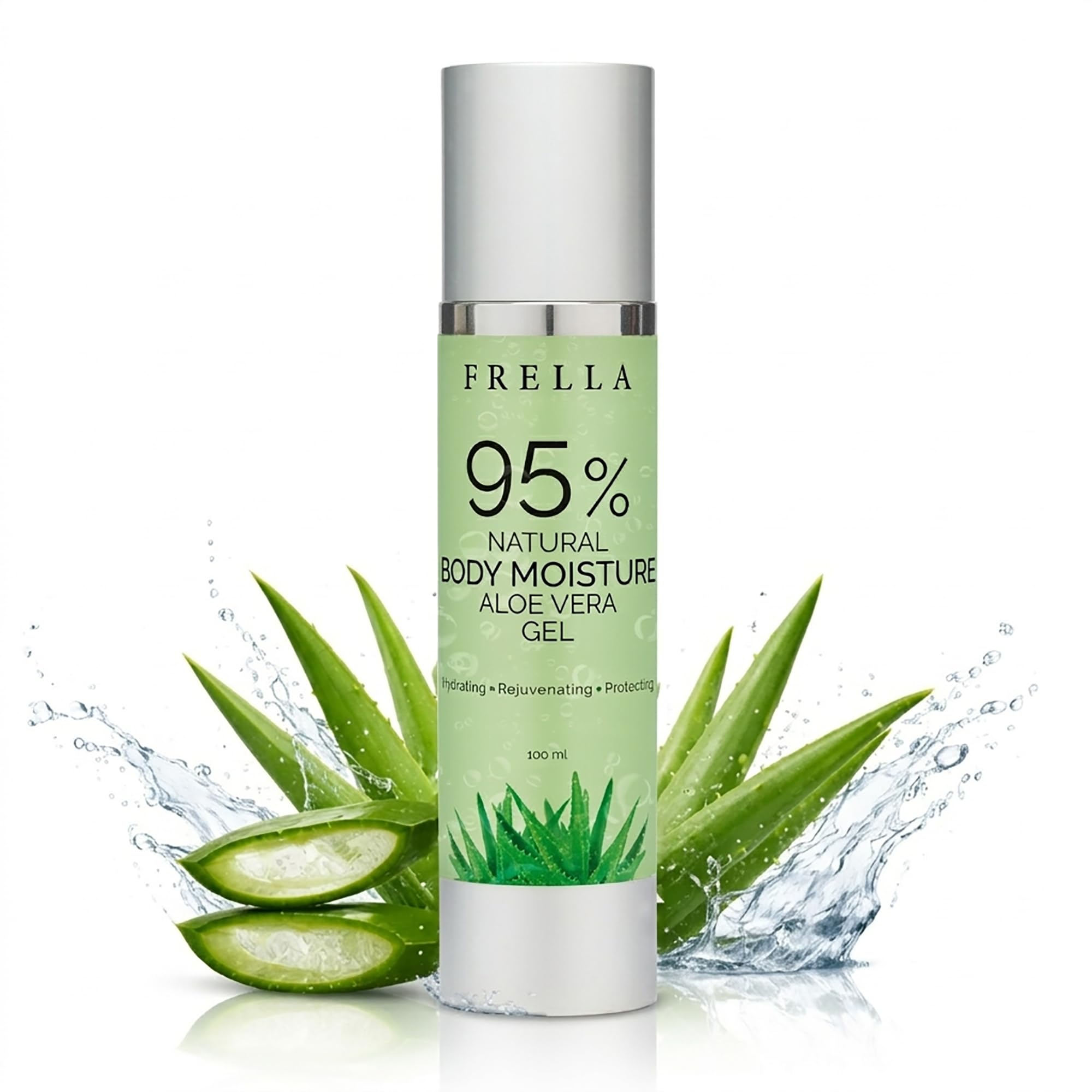 Frella Pure Aloe Vera Body Moisture Gel, 3.4 fl oz, Travel Pack