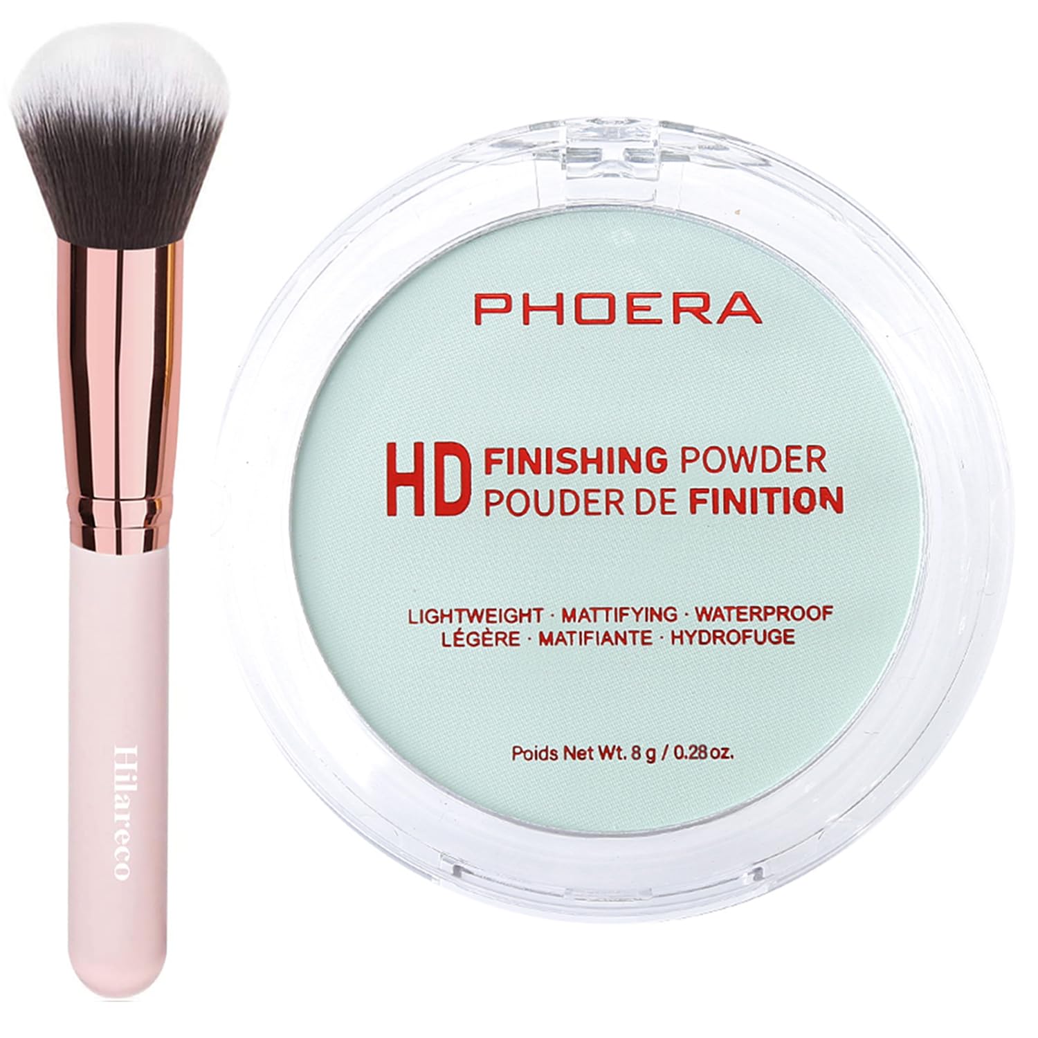 PHOERA Foundation Pressed Face Powder, Soft Focus Setting Powder, Silky Powder For Creating Without Shine, Smooths Pores & Lines