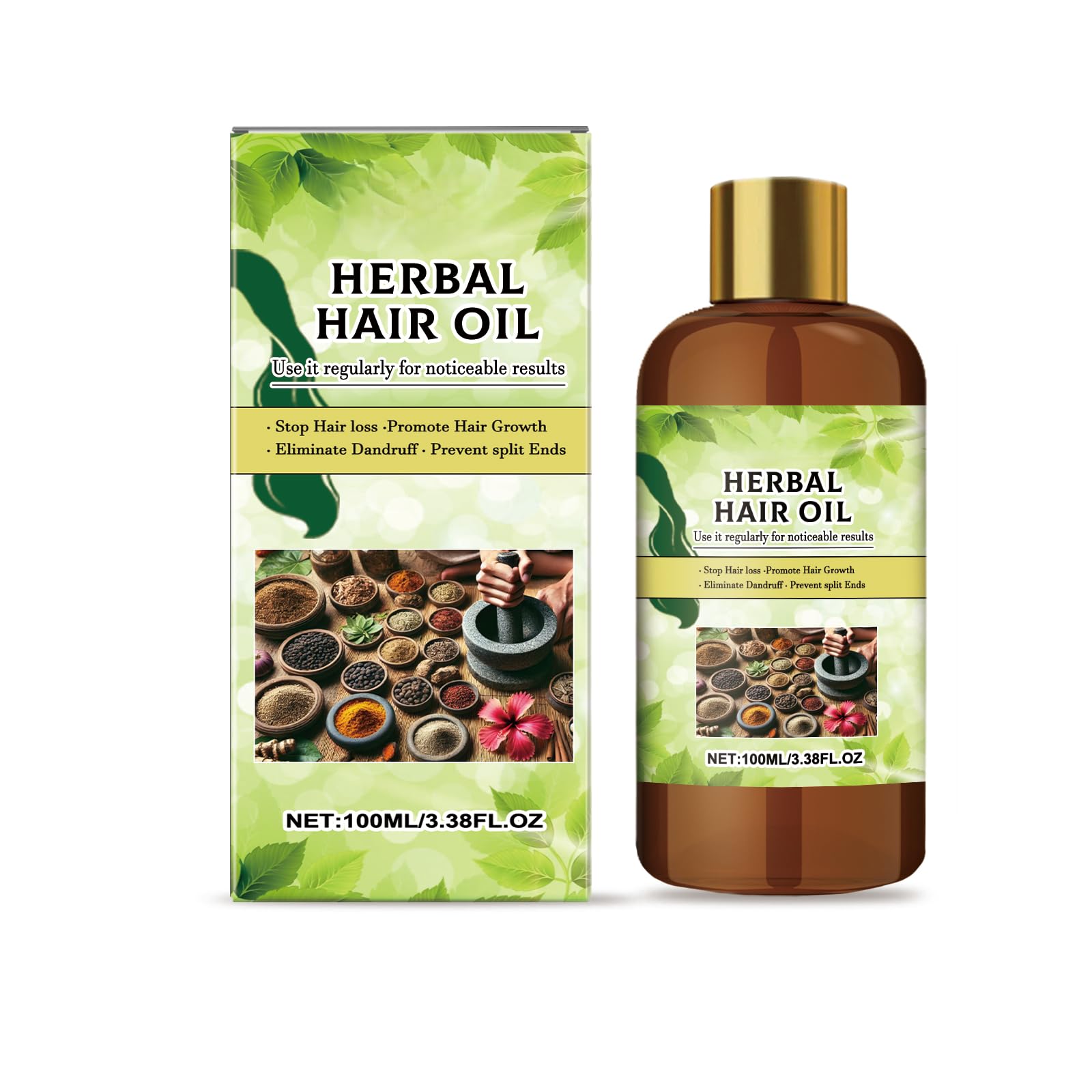 Herbal Hair Oil for Hair Growth and Dandruff Control, 100 ml