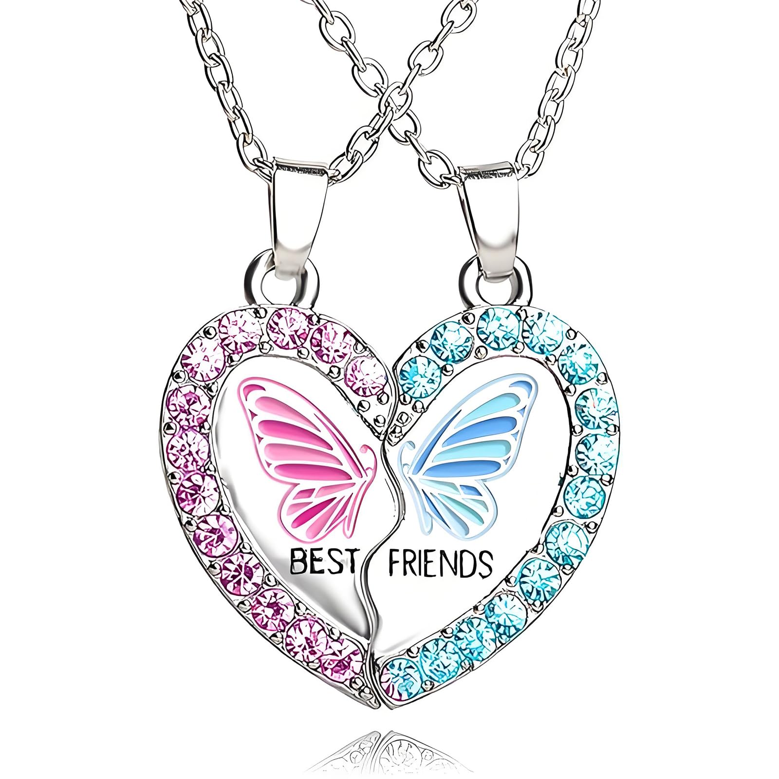 Carthome 2Pcs Best Friend Necklace, Friendship Necklace For Girls Necklaec For 2 Girls, Matching Necklaec Set Good Necklcae For 