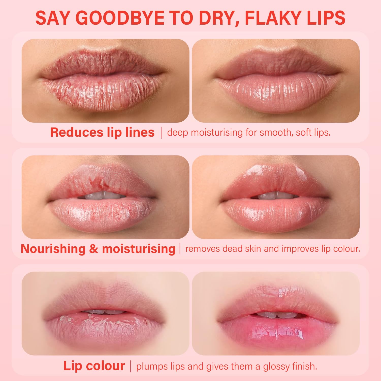 Lip Mask Set 4 Piece, Valentine'S Day Gift For Her, Overnight Lip Care With Vitamin C, Hyaluronic Acid, Nourishes And Hydrates D