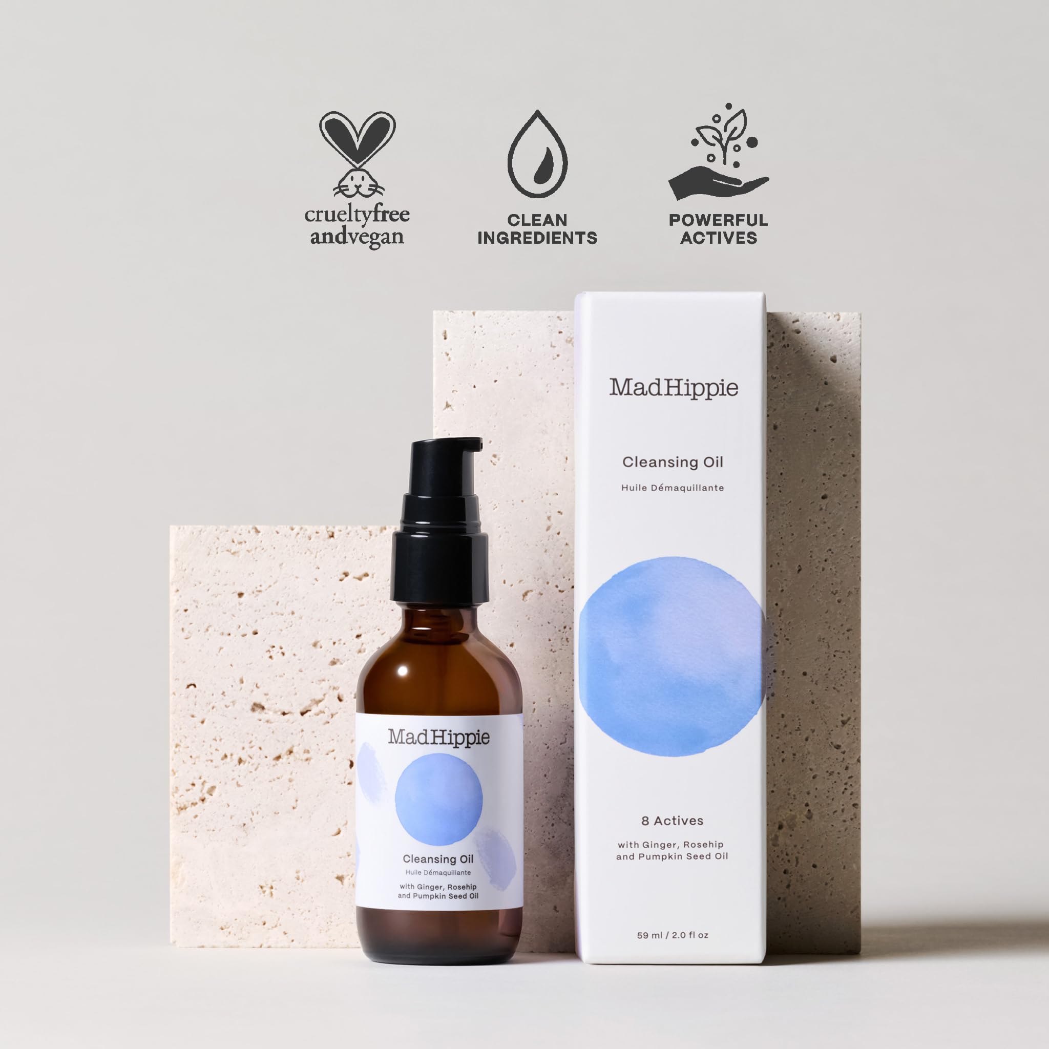 Mad Hippie Cleansing Oil For Face - Deep Cleansing Facial Cleanser & Makeup Remover For Dry, Sensitive, Acne-Prone Skin With Vit