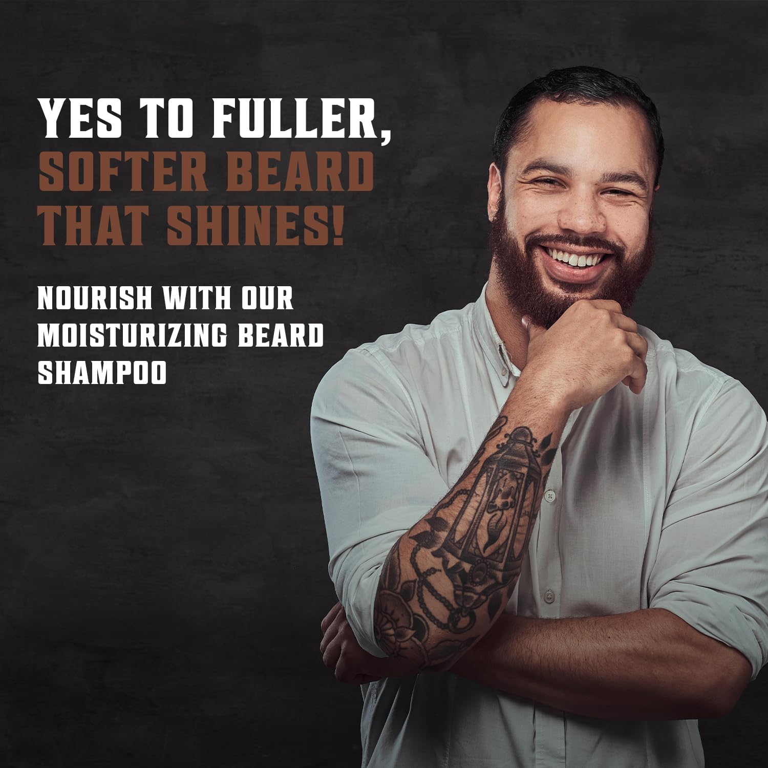 Viking Revolution Sandalwood Beard Wash For Men With Argan Oil - Beard Softener And Strengthener Beard Shampoo With Ginseng, Red