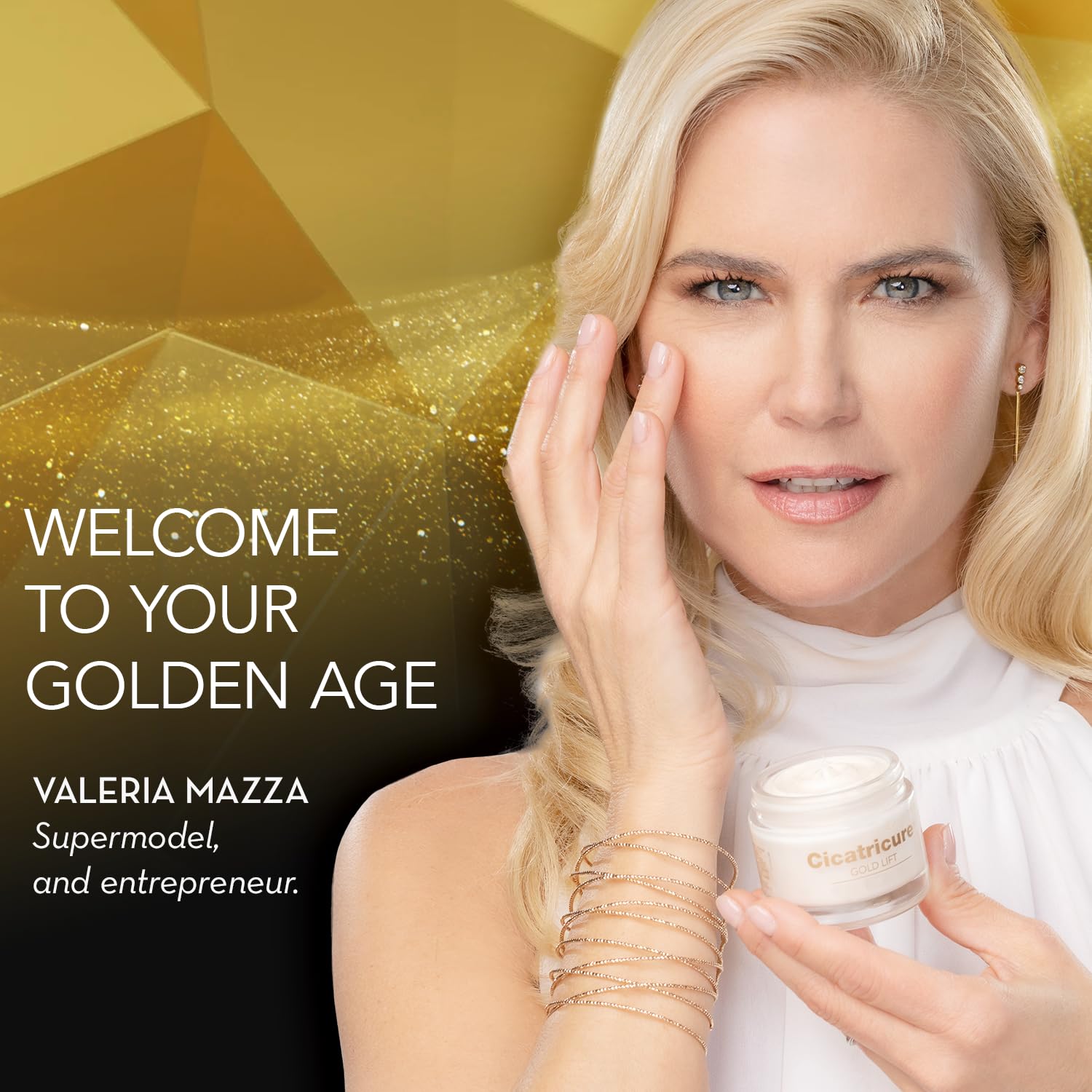 Cicatricure Gold Lift Night Cream, Anti Aging Facial Moisturizer, Hydrating Skin Care With Gold, Calcium & Silicon To Lift And T