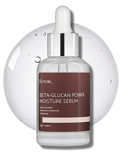 Iunik Beta-Glucan Power Deep Moisture Vegan Serum 400,000 Ppm Intense Hydration Mushroom Yeast Extracts Naturally-Derived - Dry