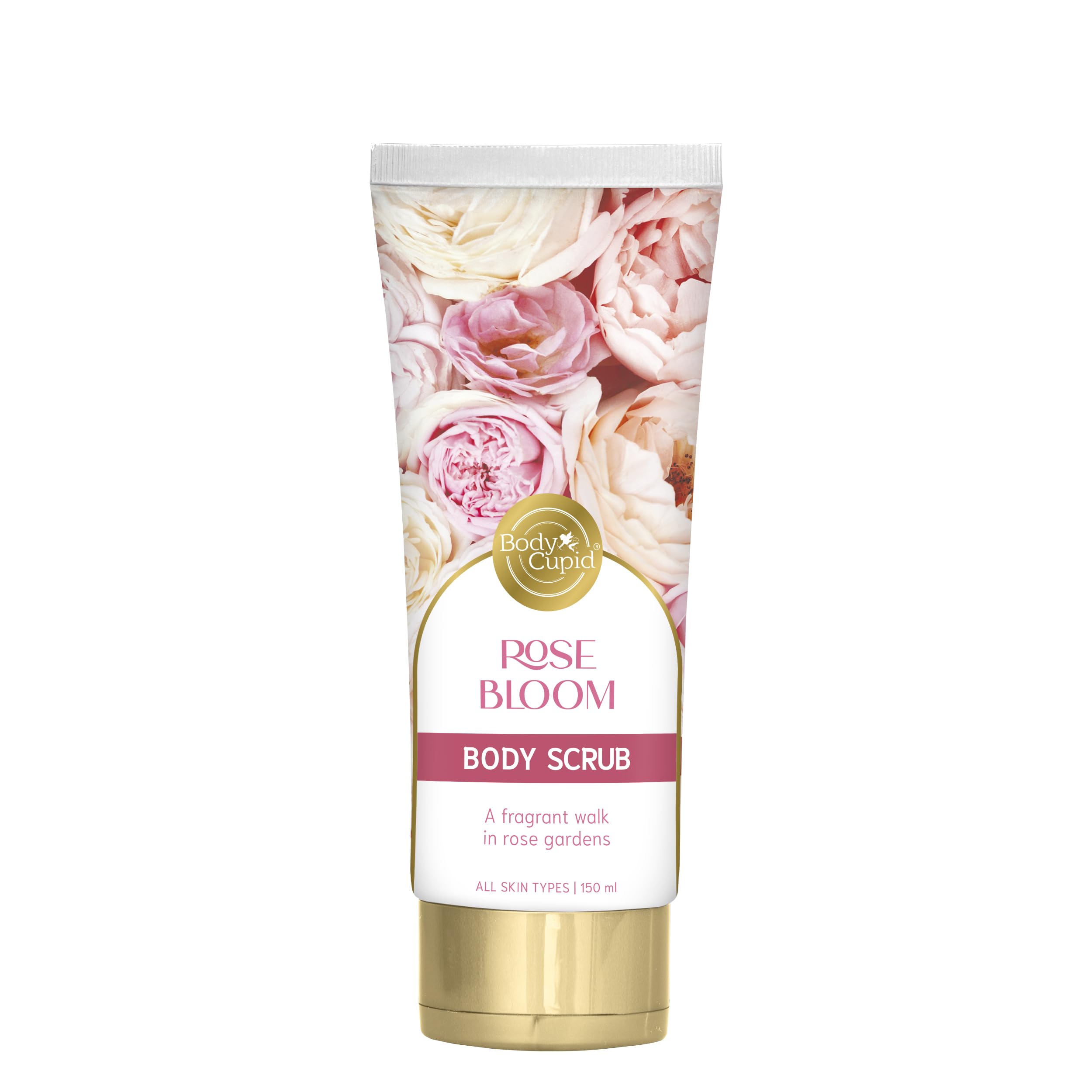 Body Cupid Rose Bloom Body Scrub | Gentle Exfoliation For Soft & Radiant Skin | Infused With Himalayan Rose Fragrance | 150Ml